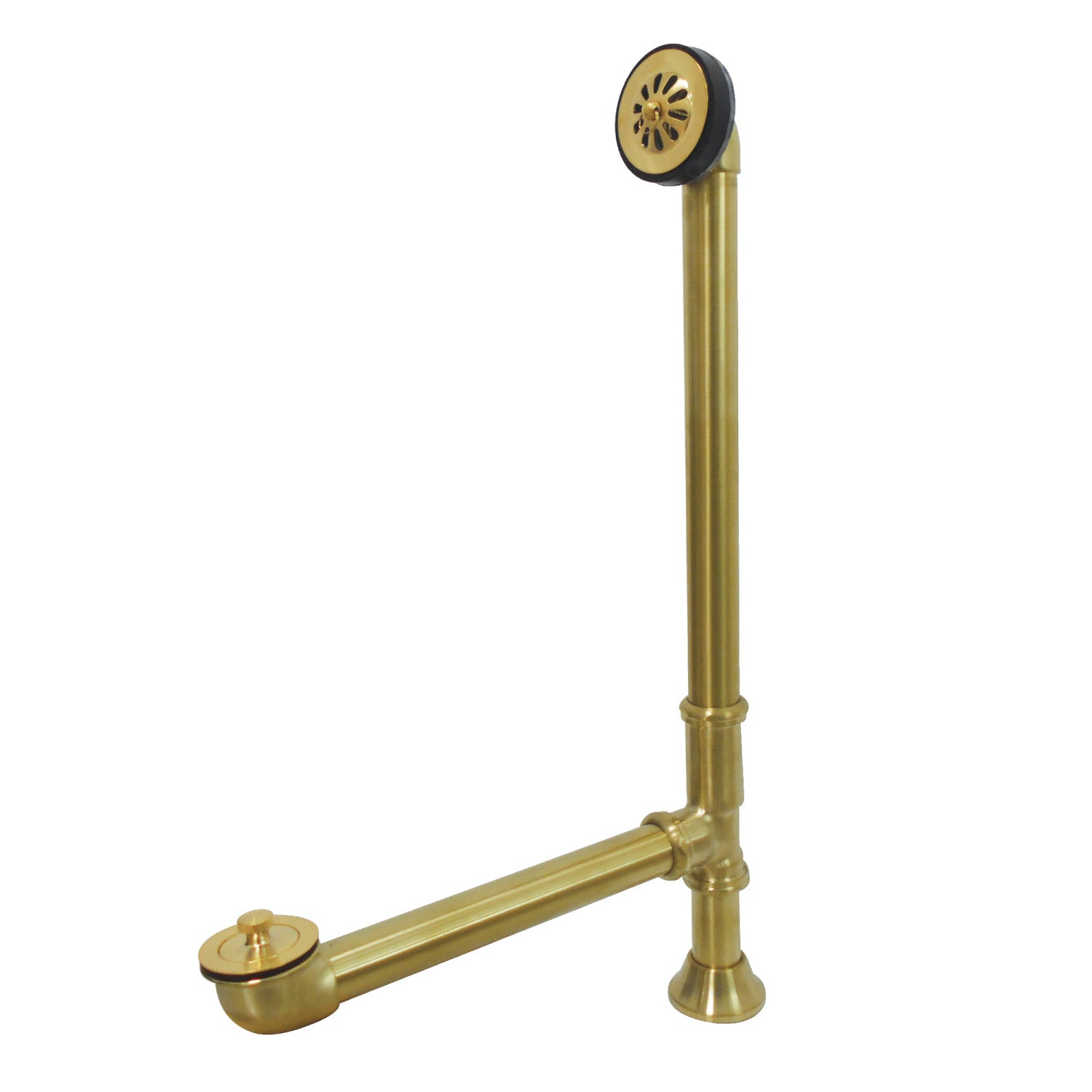 Kingston Heirloom CC2087 - Vintage Brass Lift and Turn Tub Waste and Overflow, Brushed Brass