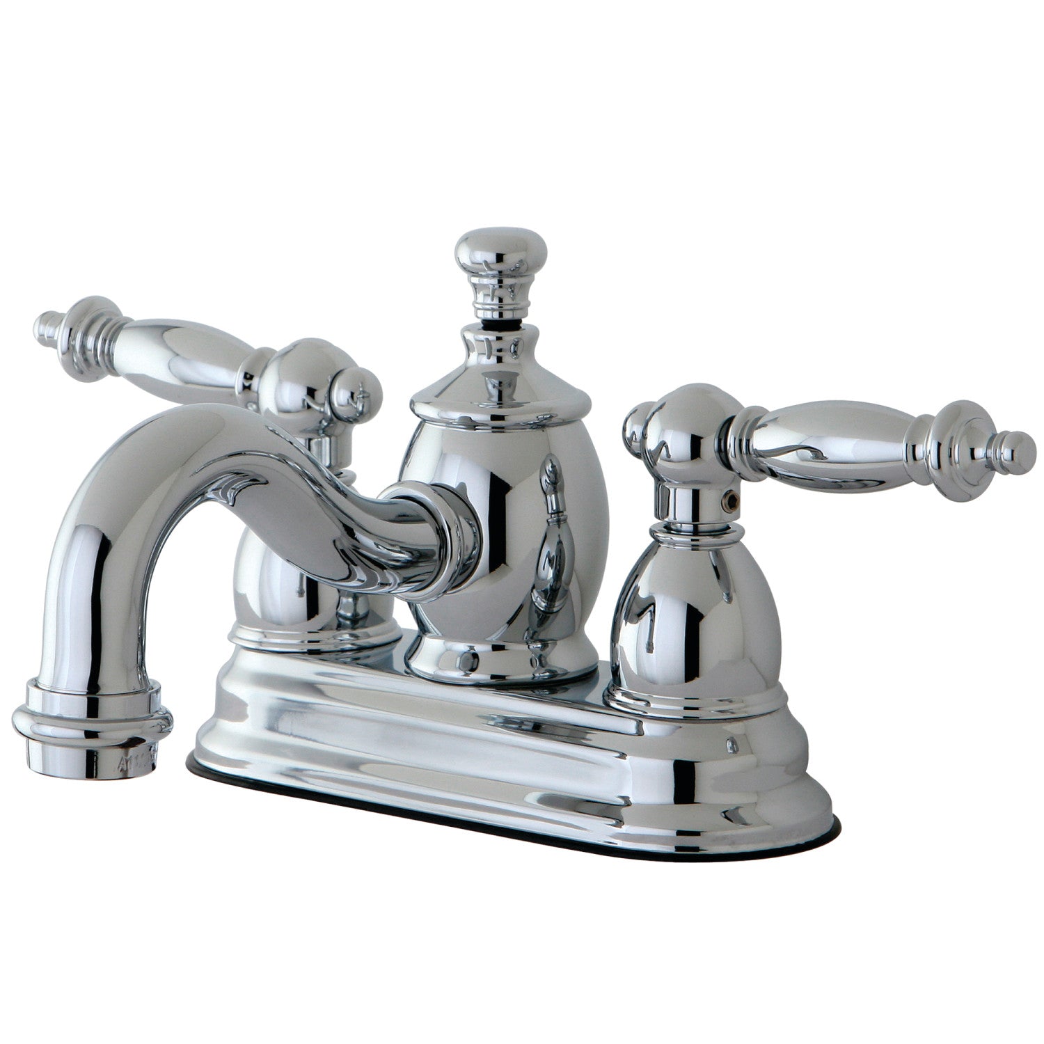 Kingston Heirloom KS7101TL - Templeton Double-Handle 3 trous montage sur plage 4-Inch Centerset Robinet de salle de bains avec laiton à tirette, Chrome poli