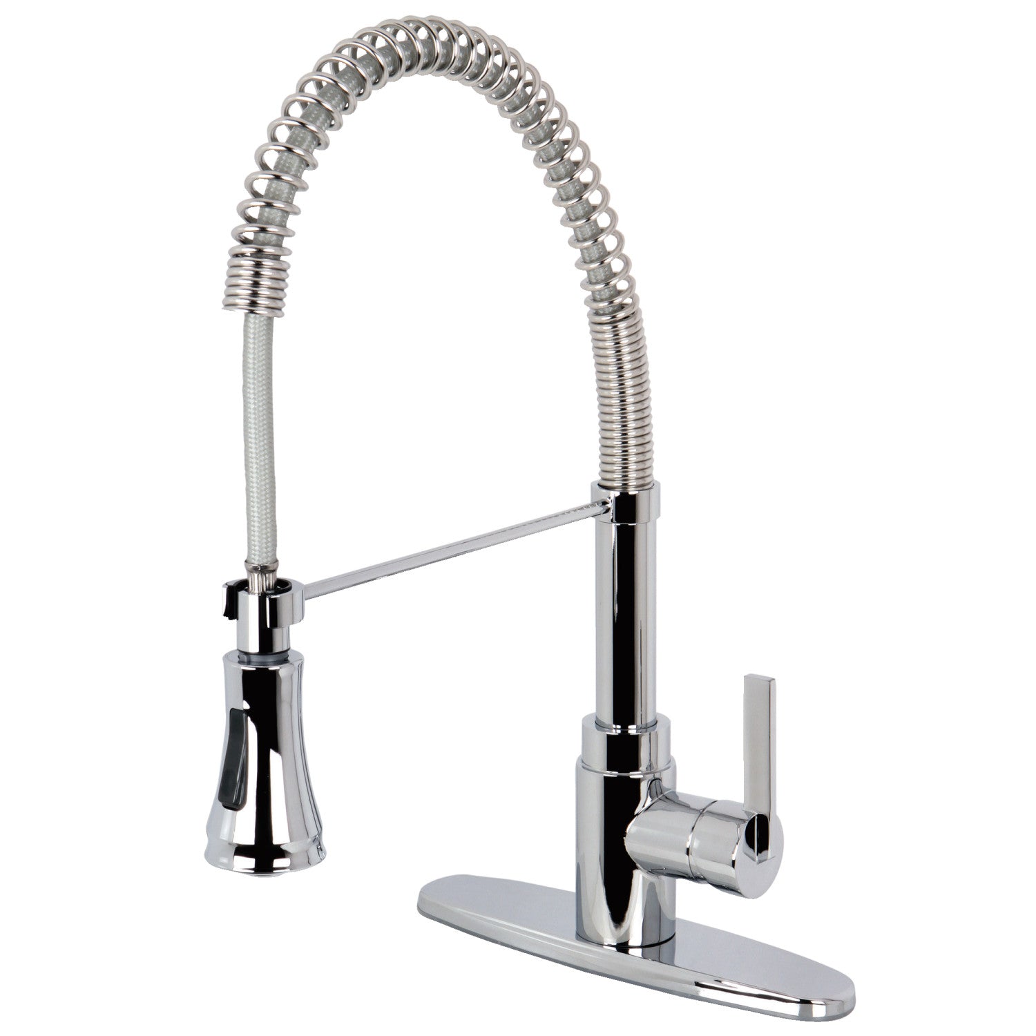 Kingston Sona GSY8871CTL - Robinet de cuisine continental monomanche 1-or-3 trou de pont de montage pré-rinçage, chrome poli