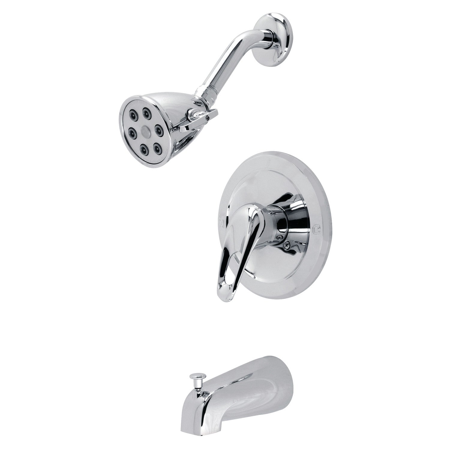 Kingston KS511CK Robinet de baignoire et de douche à une poignée, chrome poli