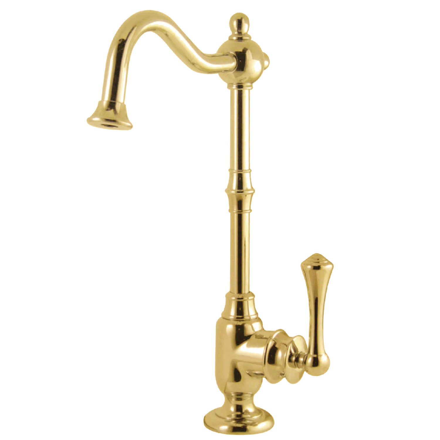 Kingston Heirloom KS7392BL - Robinet de filtration d'eau Vintage à une poignée 1 trou, laiton poli