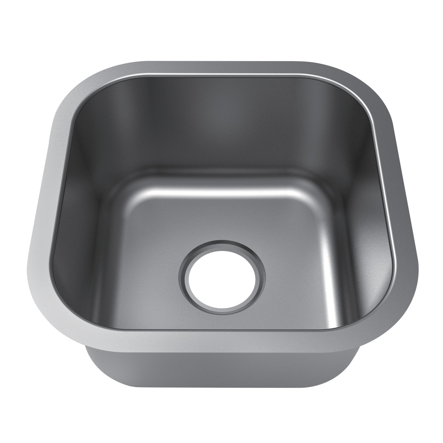 Kingston Loft GKUS16168 16-Inch Stainless Steel Single Bowl Undermount Bar Prep Sink, Brushed Stainless Steel