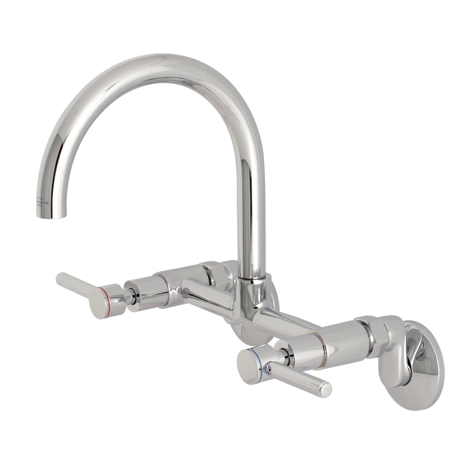 Kingston Sona KS814C - Robinet de cuisine à deux poignées Concord 2 trous, chrome poli