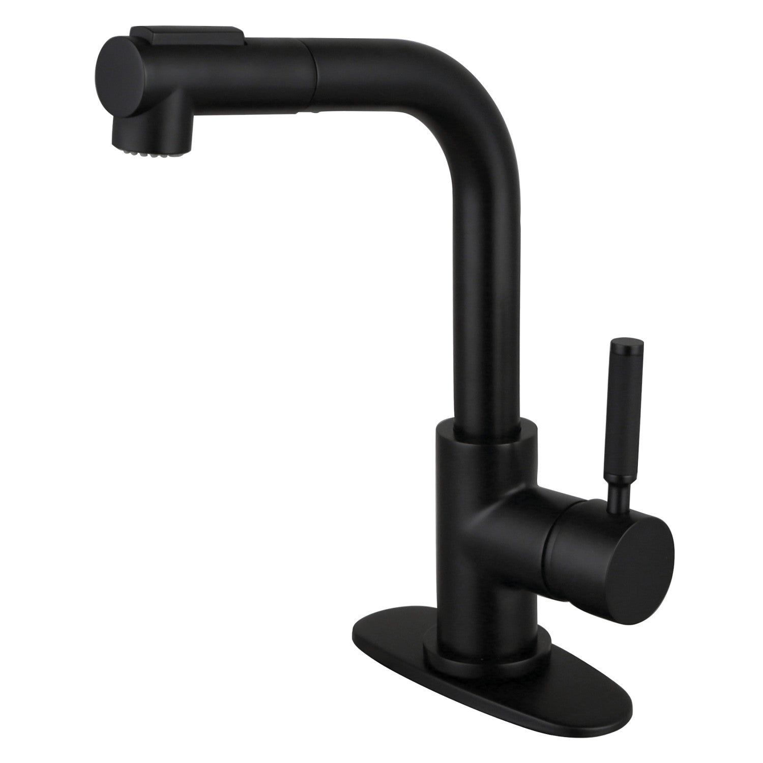 Kingston Sona LS2410DKL - Robinet de bar de pulvérisateur extractible à une poignée Kaiser 1 trou, noir mat
