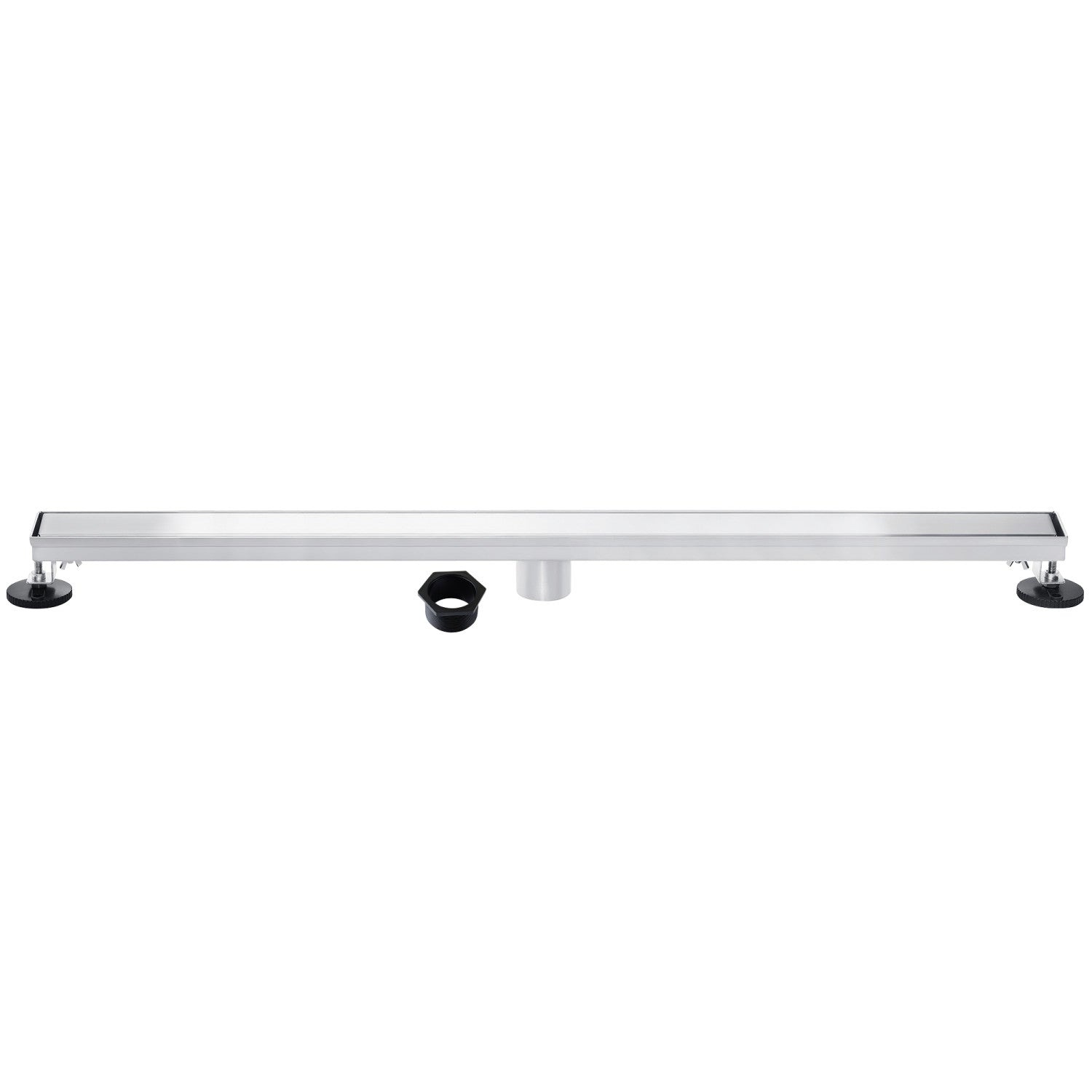 Kingston Watercourse BSF6021 60-Inch Stainless Steel Linear Shower Drain with Reversible Tile Insert and Flat Grate, Polished Chrome