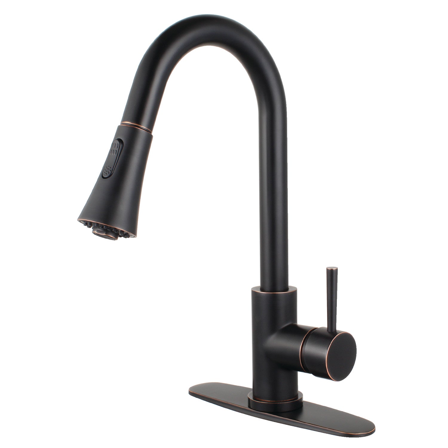 Kingston Tulare LS8726DL - Robinet de cuisine à poignée unique Concord, Naples Bronze