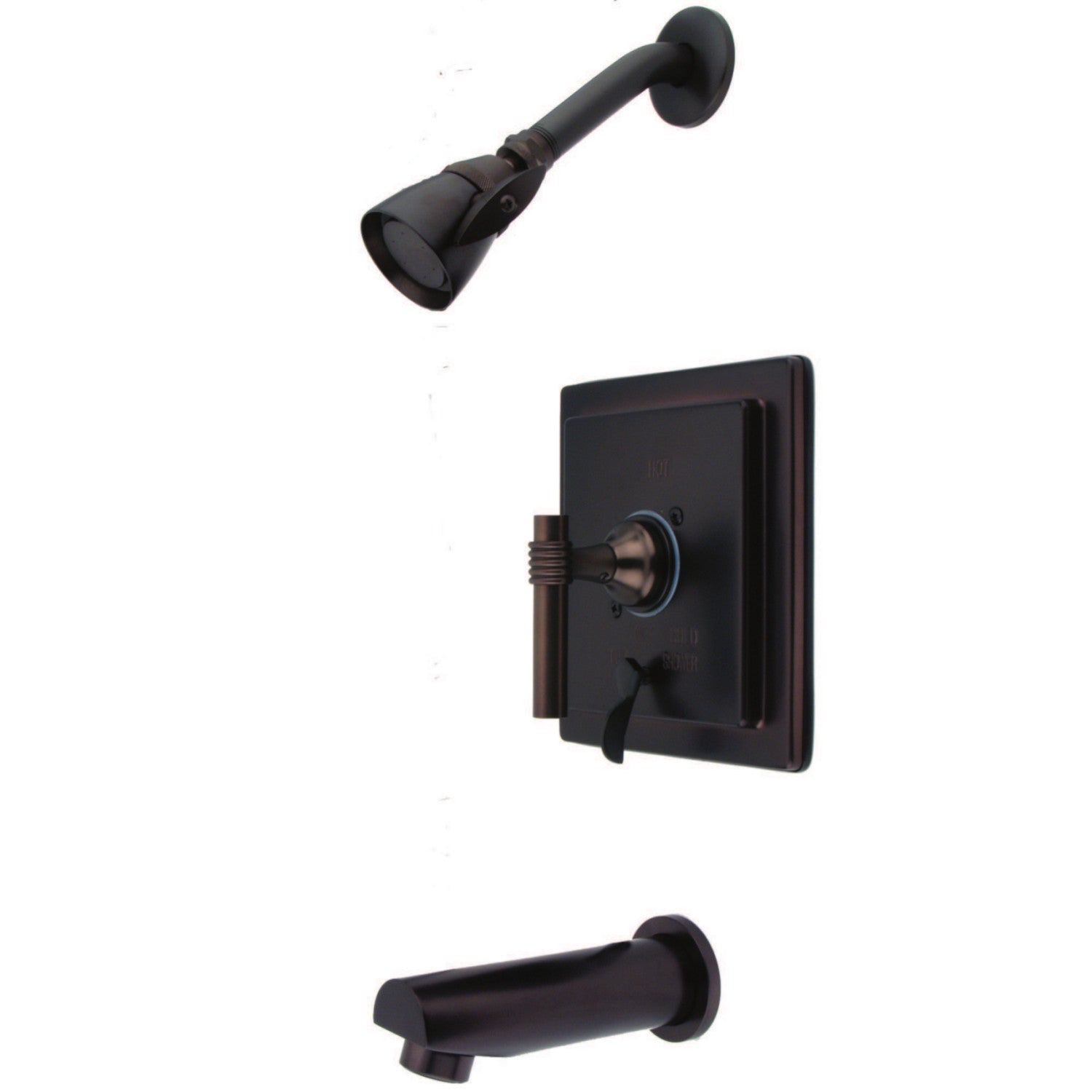 Kingston Tulare KB86550ML - Robinet de baignoire et de douche à pression monomanche Milano, bronze huilé