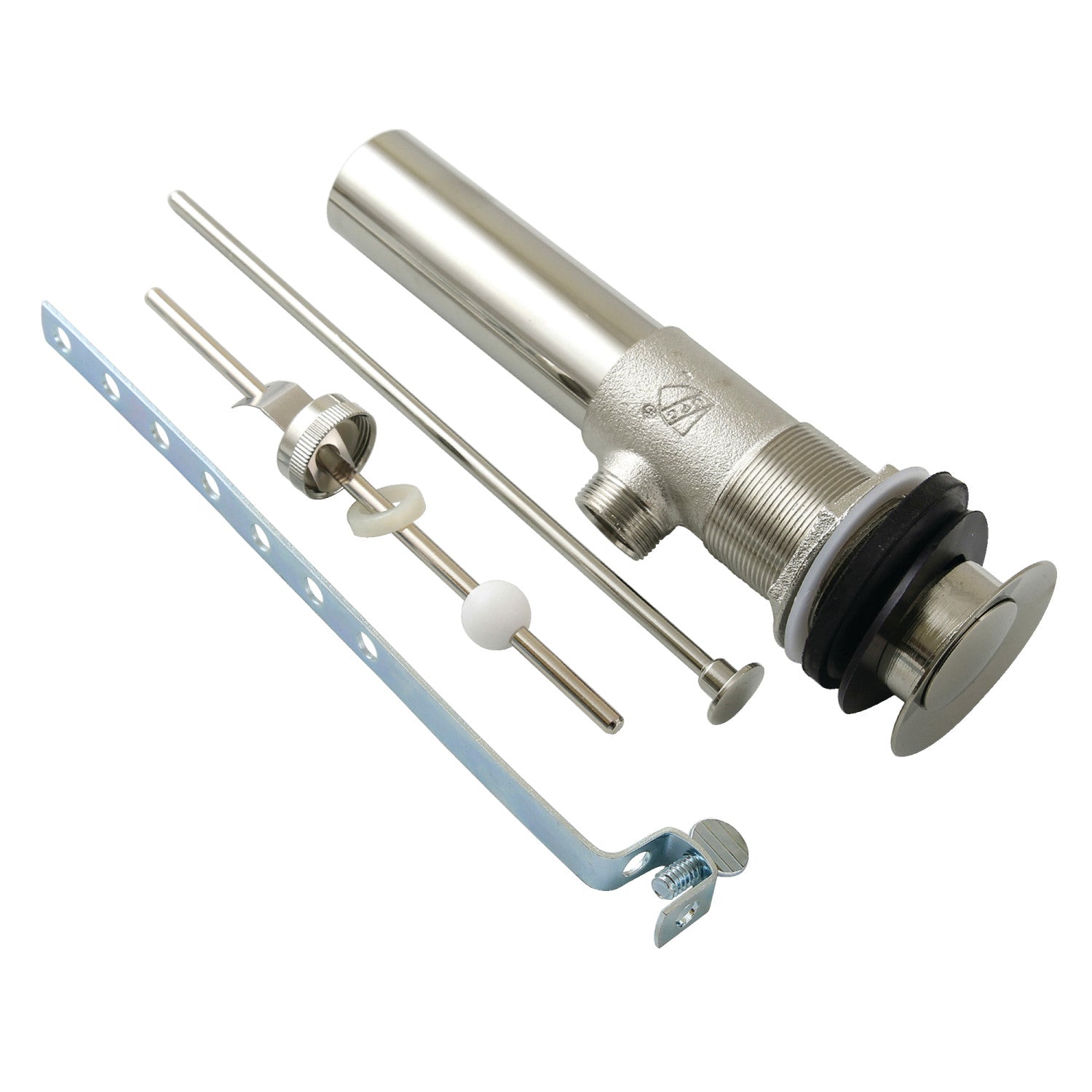 Kingston Made To Match KB1116 Brass Pop-Up Bathroom Sink Drain with Overflow, 22 Gauge, Polished Nickel