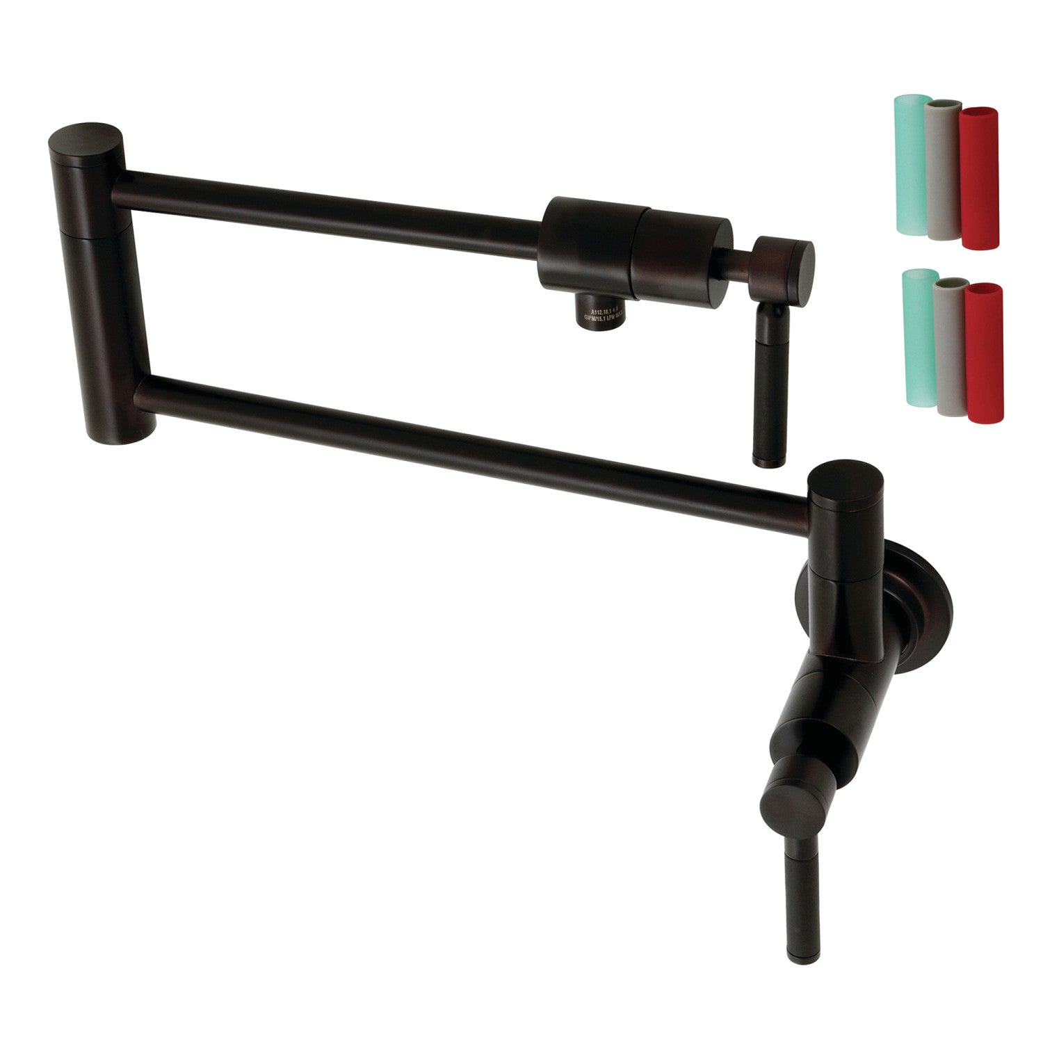 Kingston Sona KS4105DKL - Robinet de remplissage de pot de montage mural Kaiser 1 trou, bronze frotté à l'huile