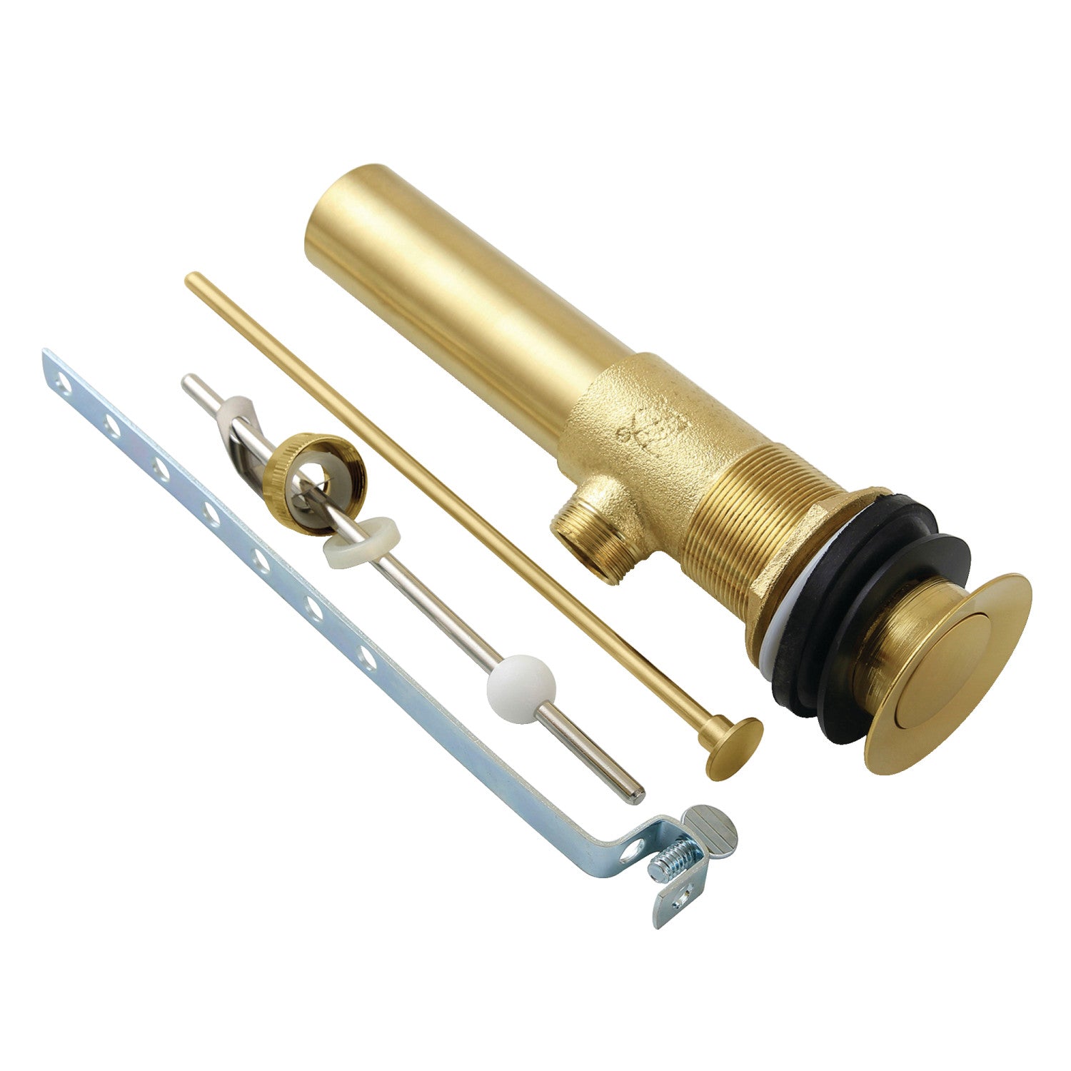 Kingston Made To Match KB1117 Brass Pop-Up Bathroom Sink Drain with Overflow, 22 Gauge, Brushed Brass