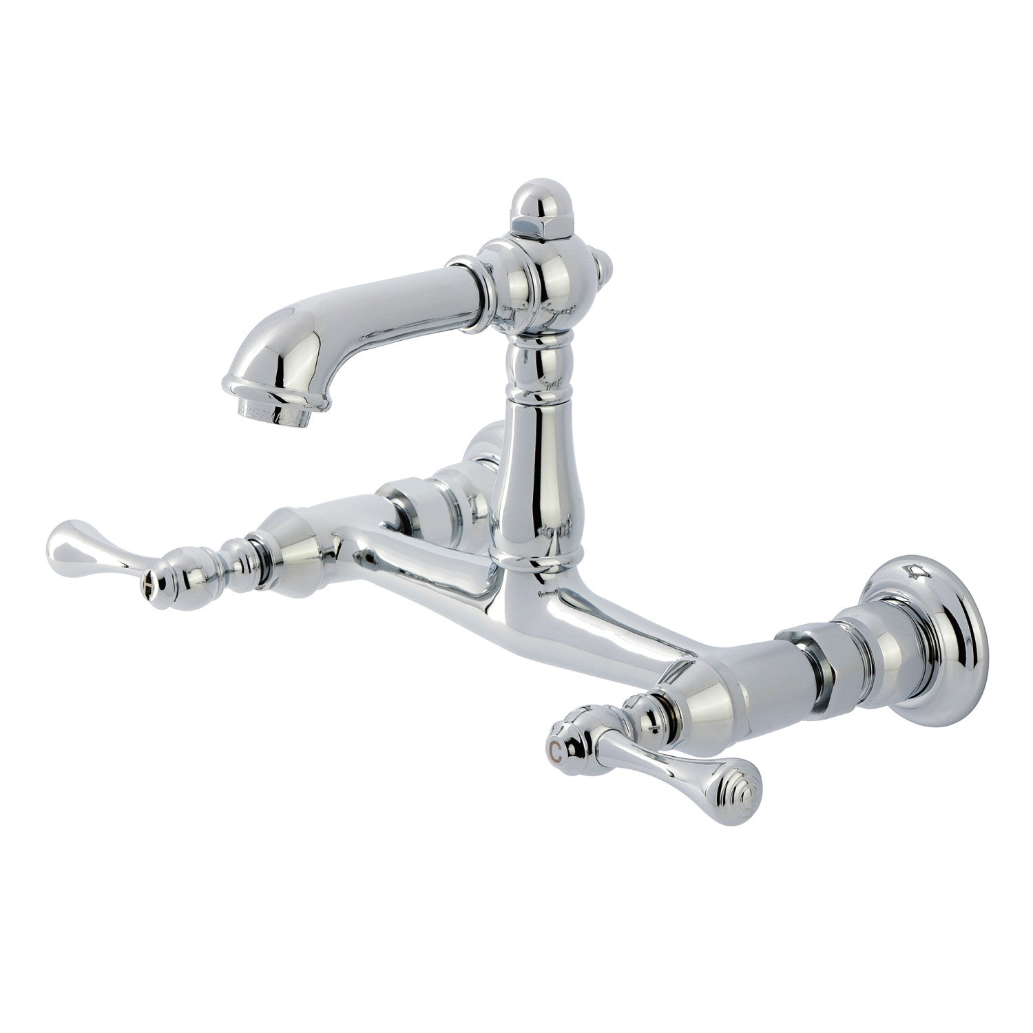 Kingston Heirloom KS7251BL - Robinet de salle de bains à double poignée de pays anglais 2 trous, chrome poli