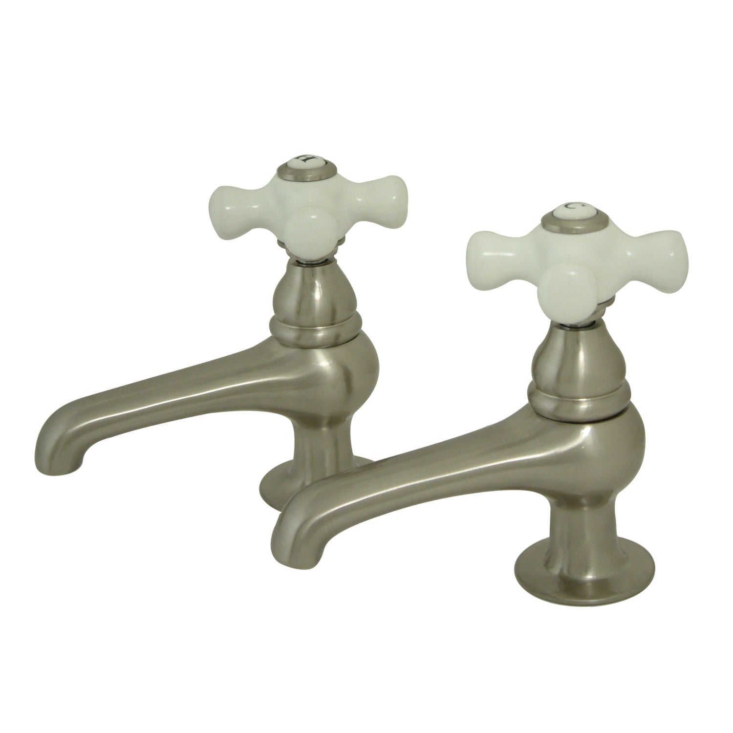 Kingston Heirloom KS3208PX - Robinet de robinet de bassin de pont à deux poignées, nickel brossé