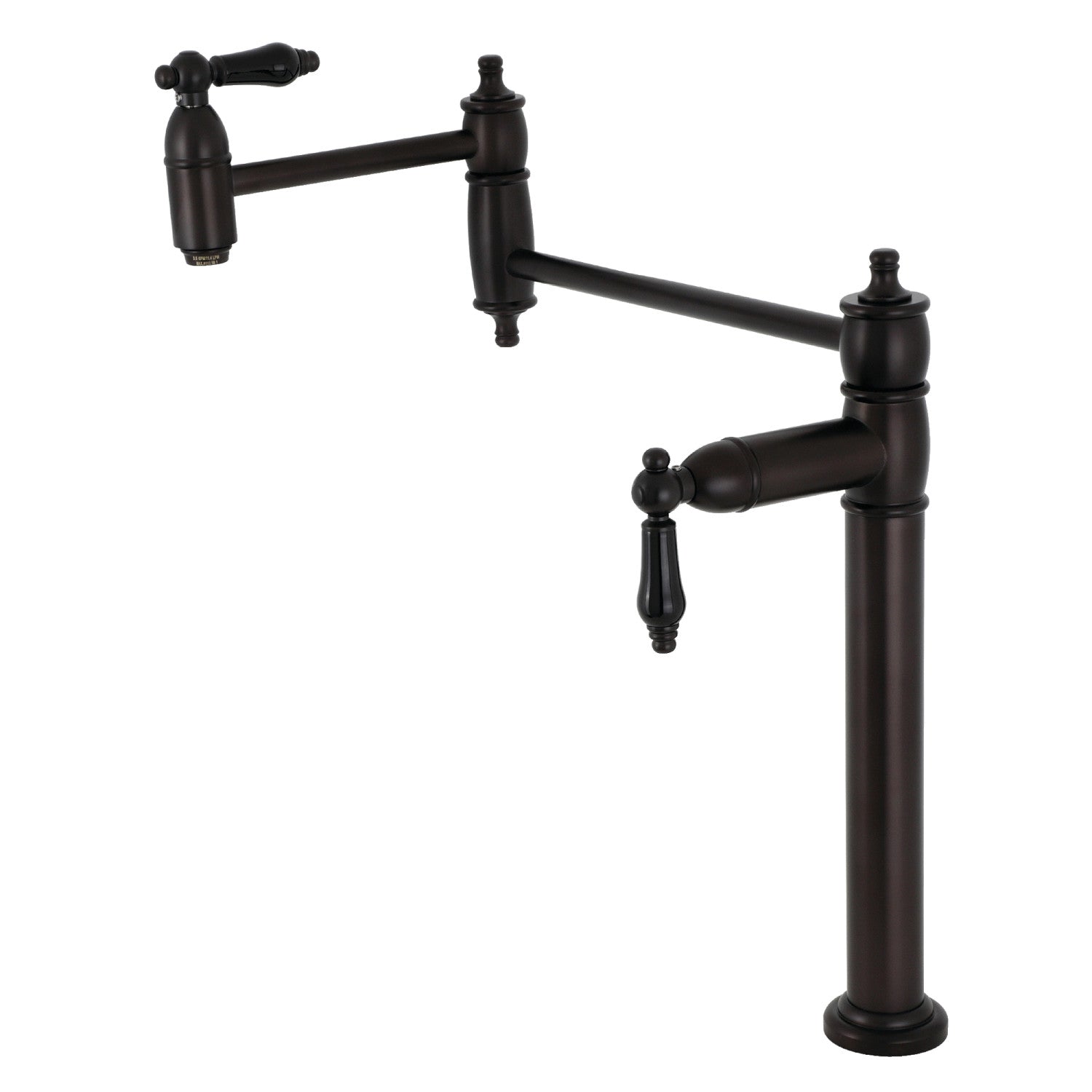 Kingston Heirloom KS3705PKL - Robinet de remplissage de pot de plate-forme à deux poignées 1 trou, bronze frotté à l'huile