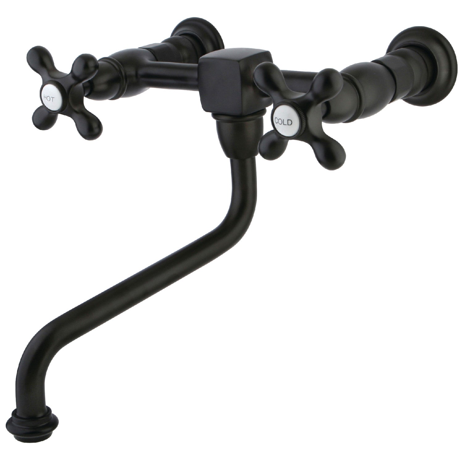 Kingston Heirloom KS1215AX - Robinet de salle de bains à double poignée Heritage 2 trous, bronze huilé