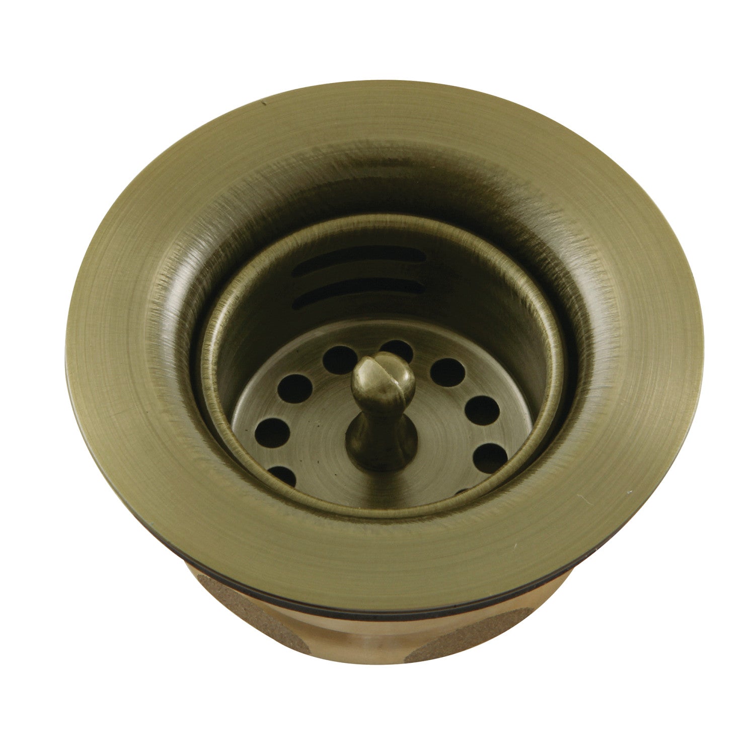 Kingston Tacoma K461BAB Stainless Steel Bar Sink Basket Strainer with Brass Nut, Antique Brass