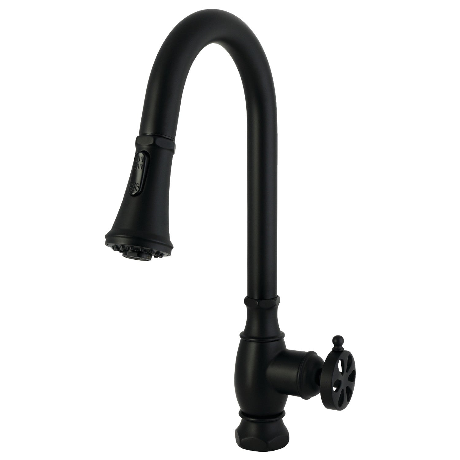 Kingston Sona LS8690RX - Robinet de cuisine à une poignée Belknap, noir mat