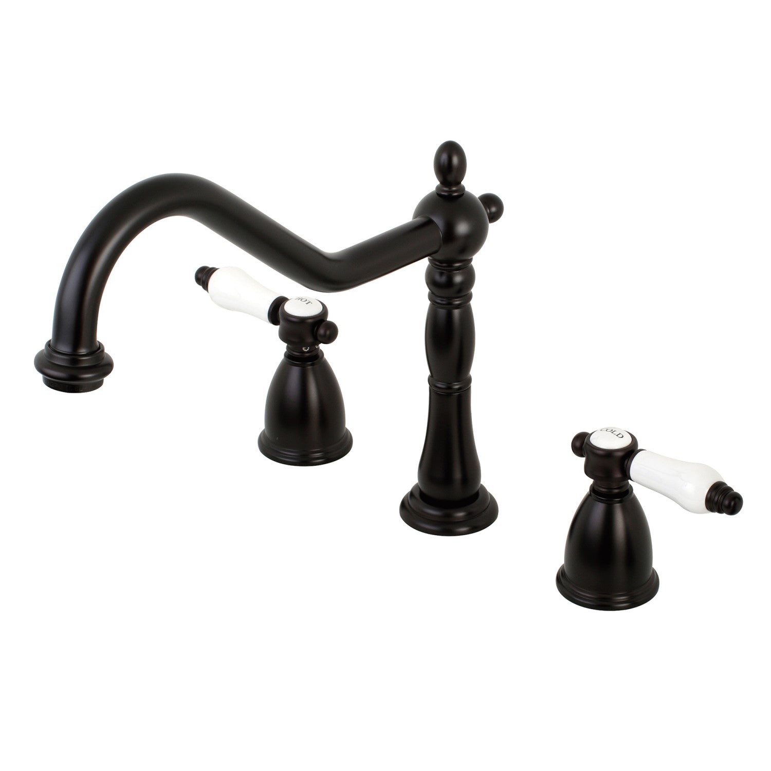 Kingston Heirloom KB1795BPLLS - Robinet de cuisine à double poignée Bel-Air, bronze huilé