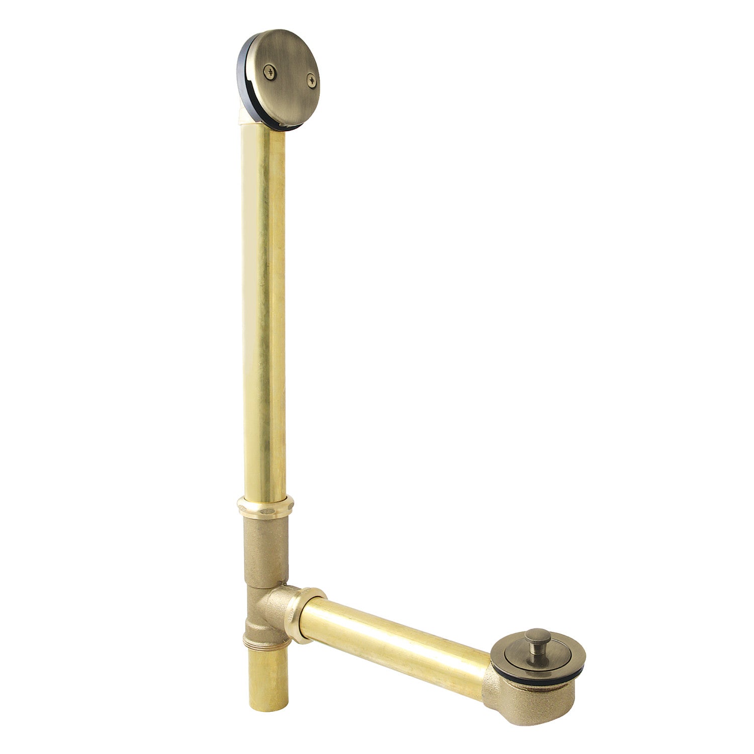 Kingston Heirloom DLL3183 - Made To Match 23-Inch Brass Lift and Turn Tub Waste and Overflow, Antique Brass