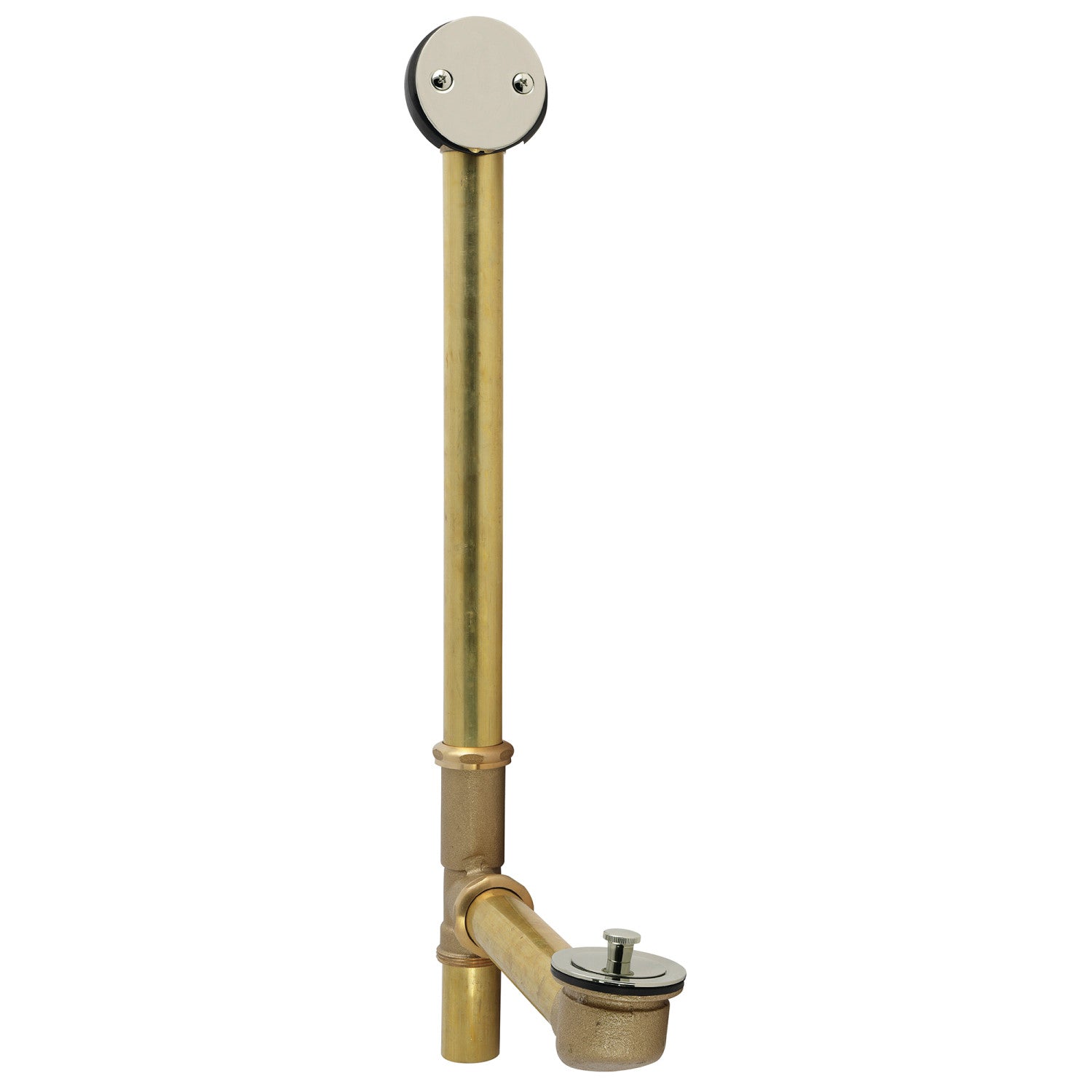 Kingston Made To Match DLL3186 23-Inch Brass Lift and Turn Tub Waste and Overflow, Polished Nickel