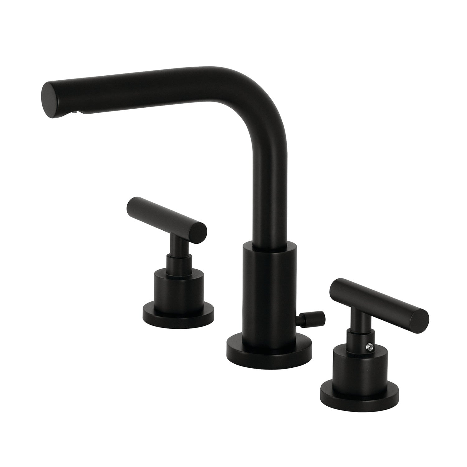 Kingston Sona FSC8950CML - Robinet de salle de bain à deux poignées 3 trous pour montage en pont avec ouverture en laiton, noir mat