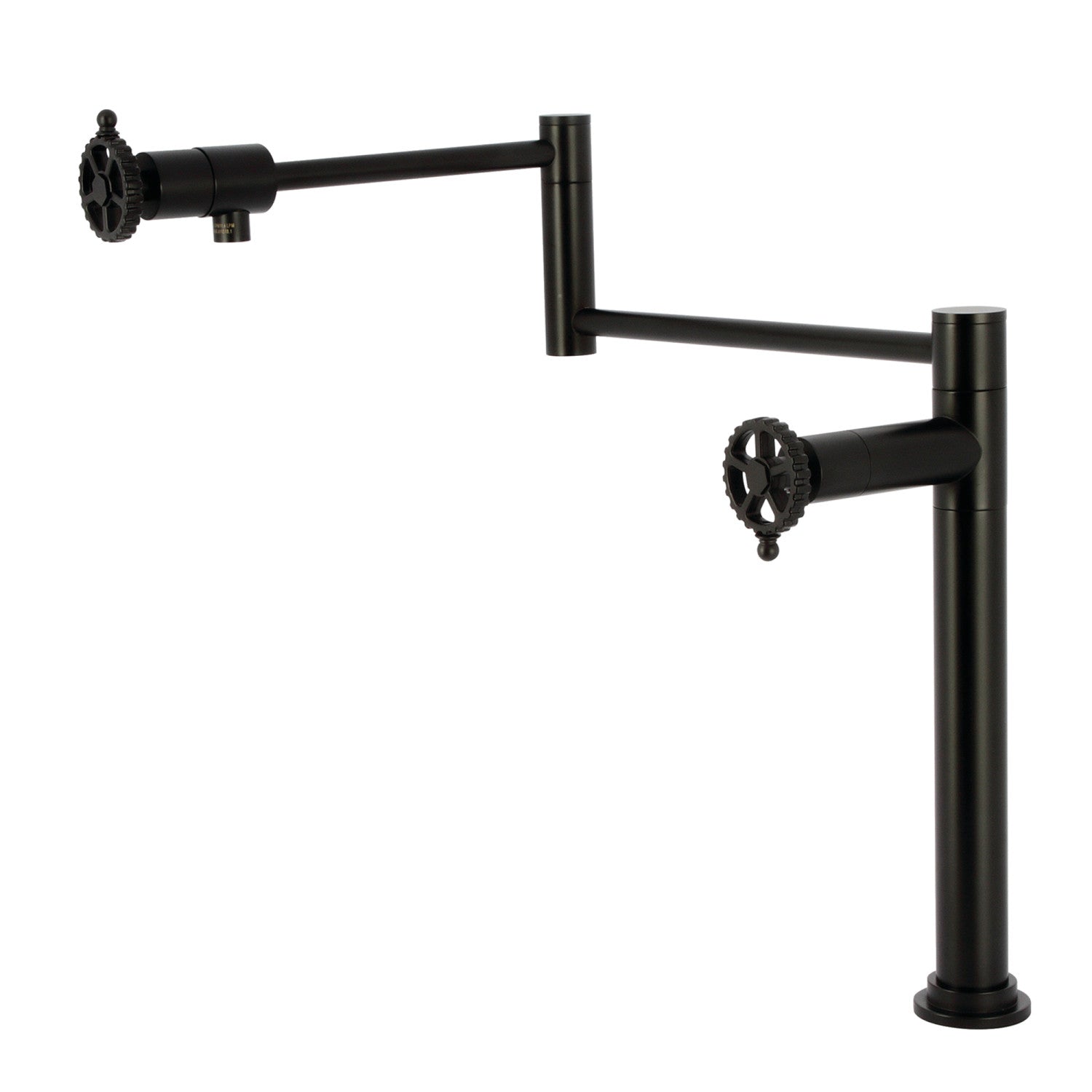 Kingston Sona KS4700CG - Robinet de remplissage de pot de plate-forme à deux poignées Fuller 1 trou, noir mat