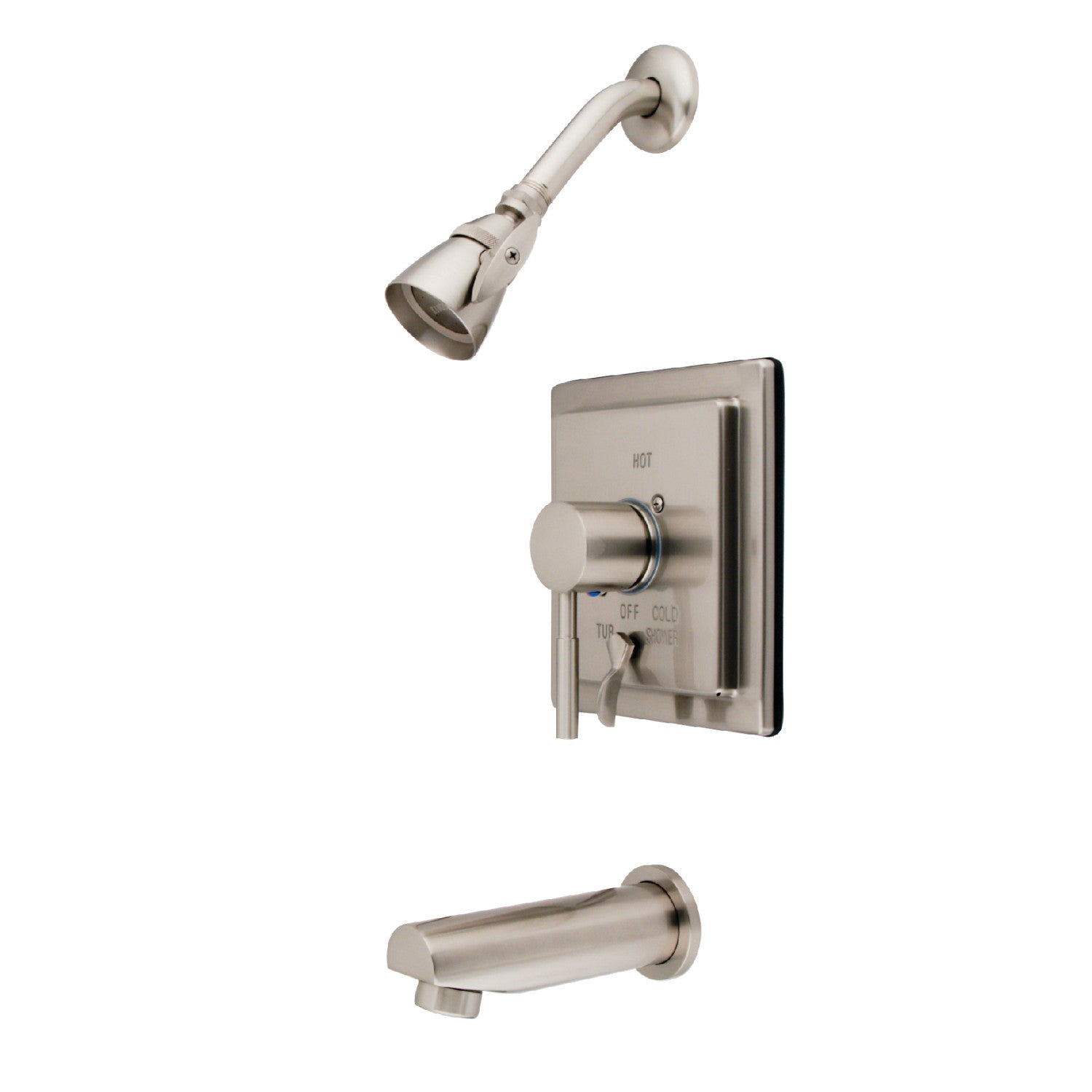 Kingston Sona KB86580DL - Robinet de baignoire et de douche à pression monomanche Concord, Nickel brossé