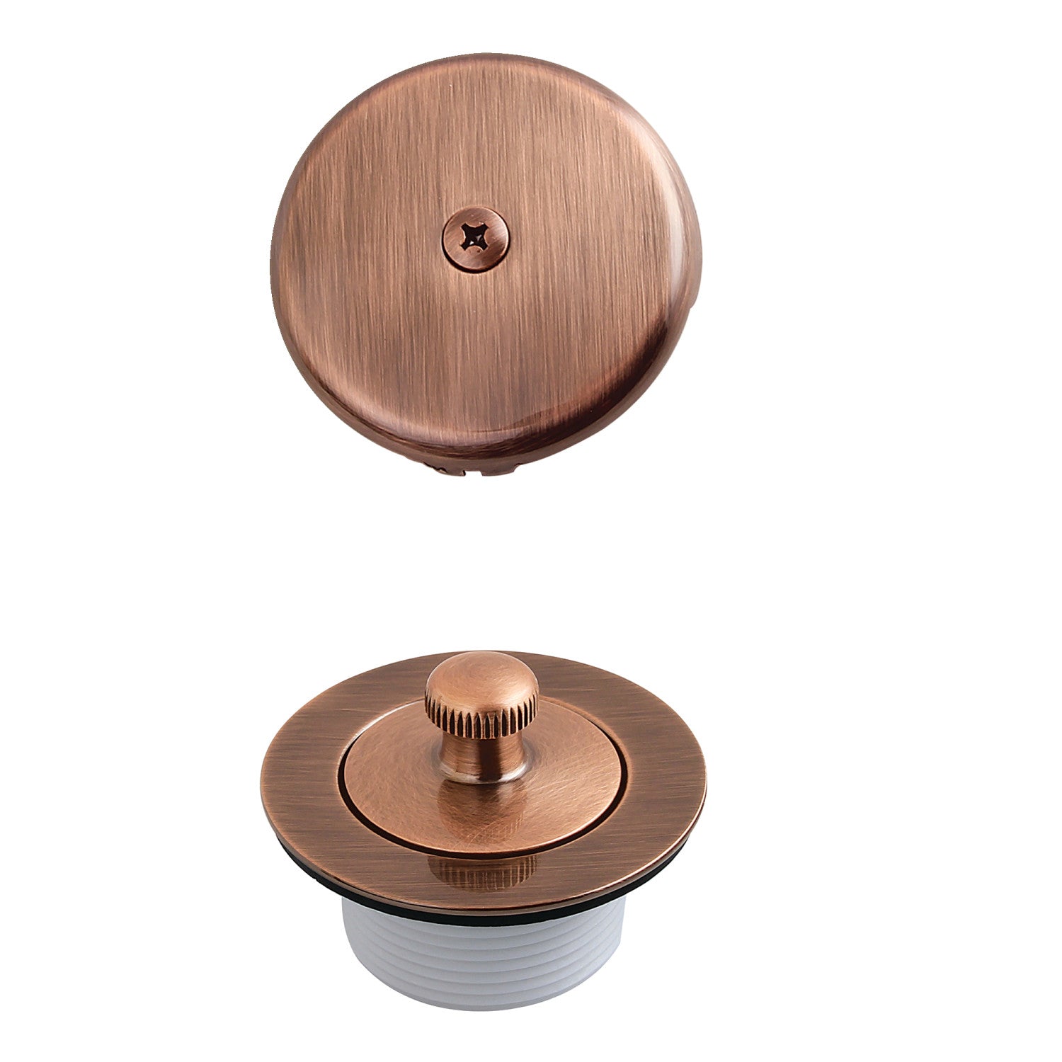 Kingston Heirloom DLT5301AAC - Trimscape Zinc Alloy Lift and Turn Tub Drain Conversion Kit, Antique Copper