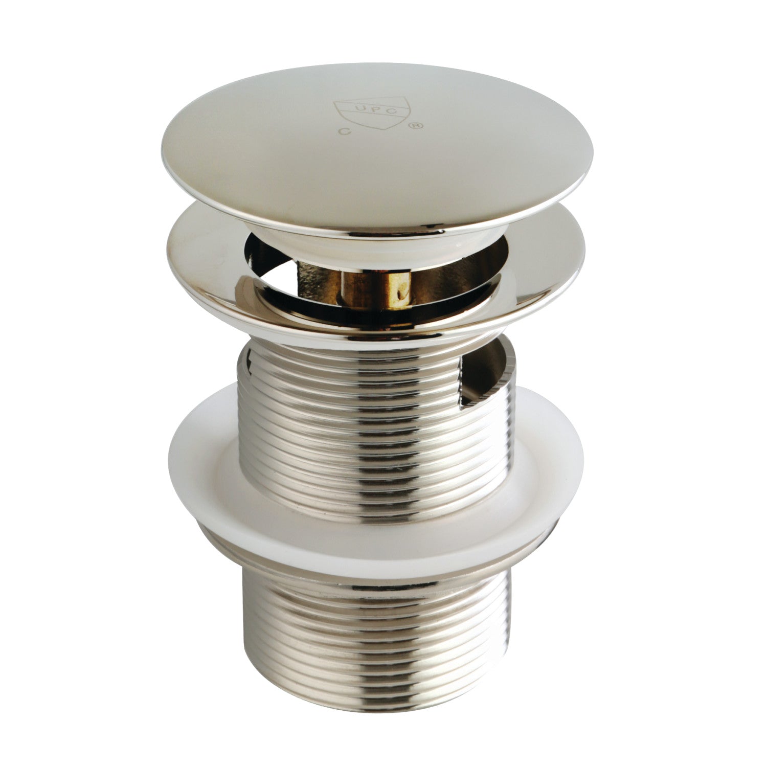 Kingston Sona VTDESHOEPN - Trimscape Brass Toe Touch Tub Drain Shoe with Overflow, Polished Nickel