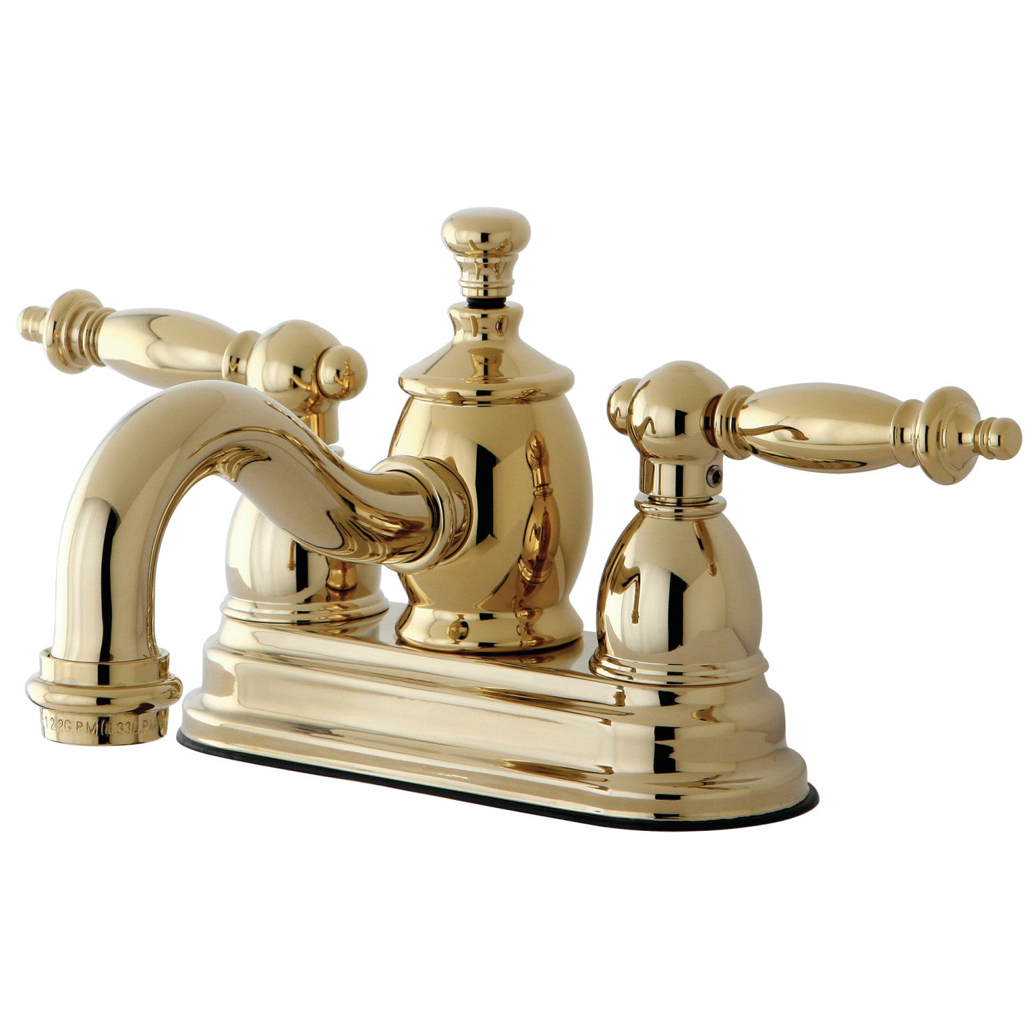 Kingston Heirloom KS7102TL - Templeton Double-Handle 3 trous montage sur plage 4-Inch Centerset Robinet de salle de bains avec laiton à tirette, laiton poli