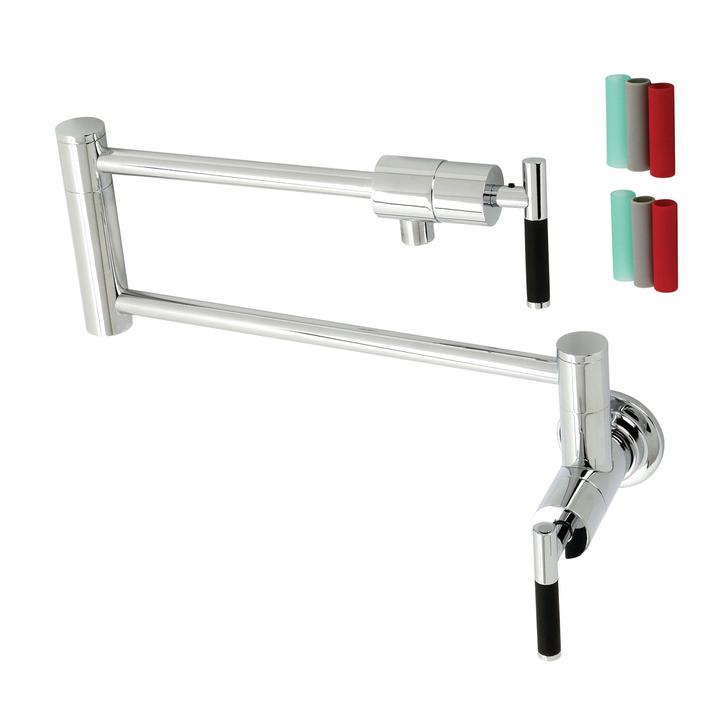 Kingston Sona KS4101CKL - Robinet de remplissage de pot de montage mural Kaiser 1 trou, chrome poli