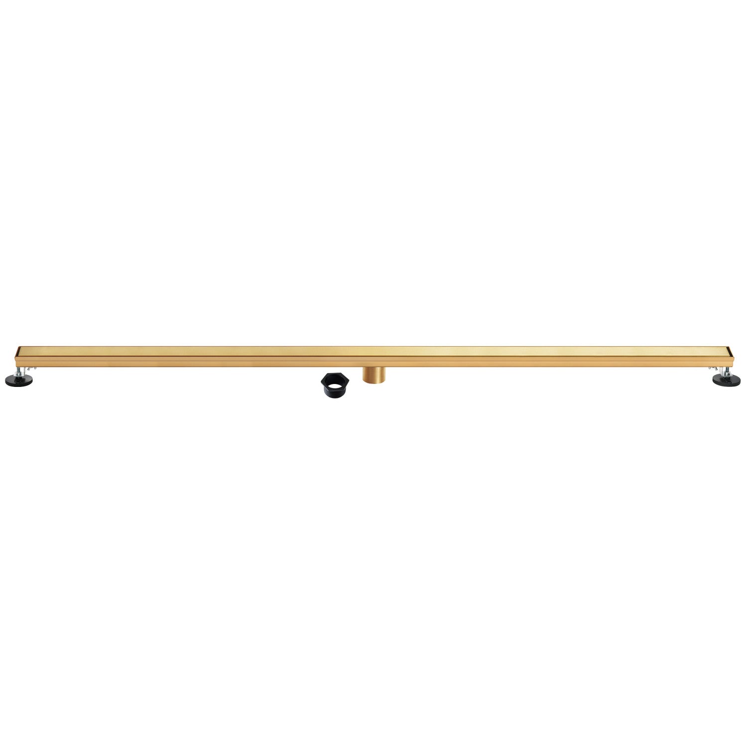 Kingston Watercourse BSF7227 72-Inch Stainless Steel Linear Shower Drain with Reversible Tile Insert and Flat Grate, Brushed Brass