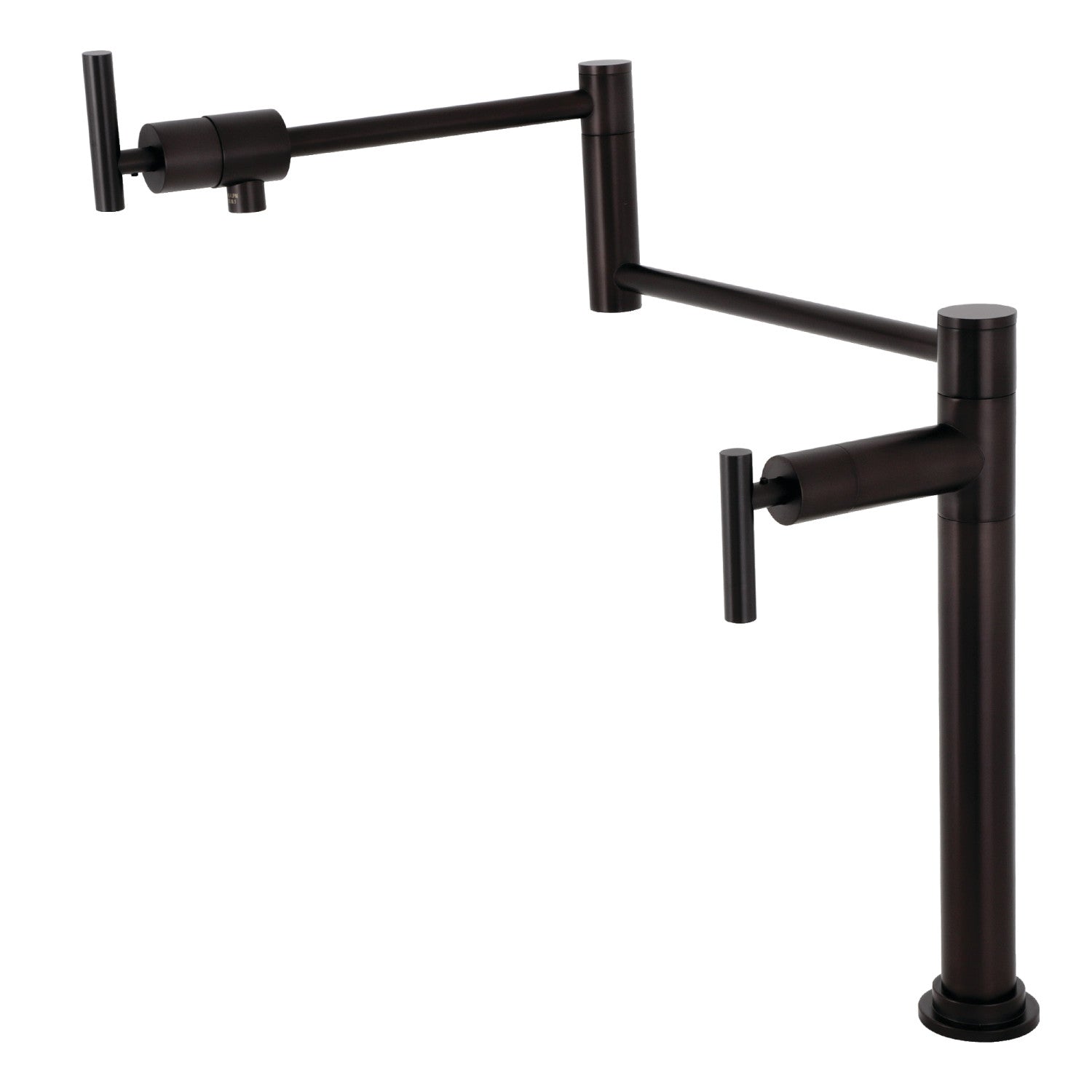 Kingston Sona KS4705CML - Robinet de remplissage de pot de plate-forme à deux poignées de Manhattan 1 trou, bronze frotté à l'huile