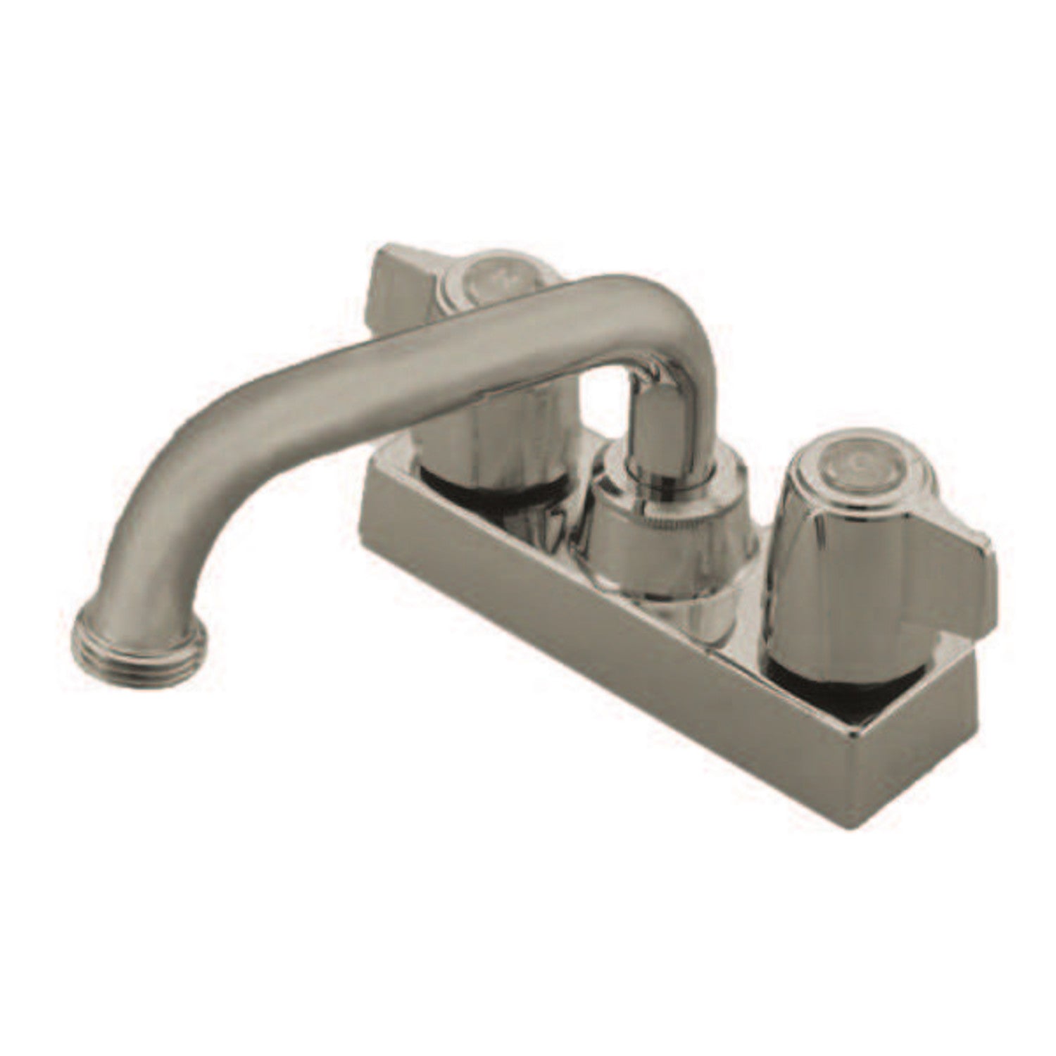 Kingston Tulare KB470SN - Robinet de lessive traditionnel à double poignée 2 trous, nickel brossé