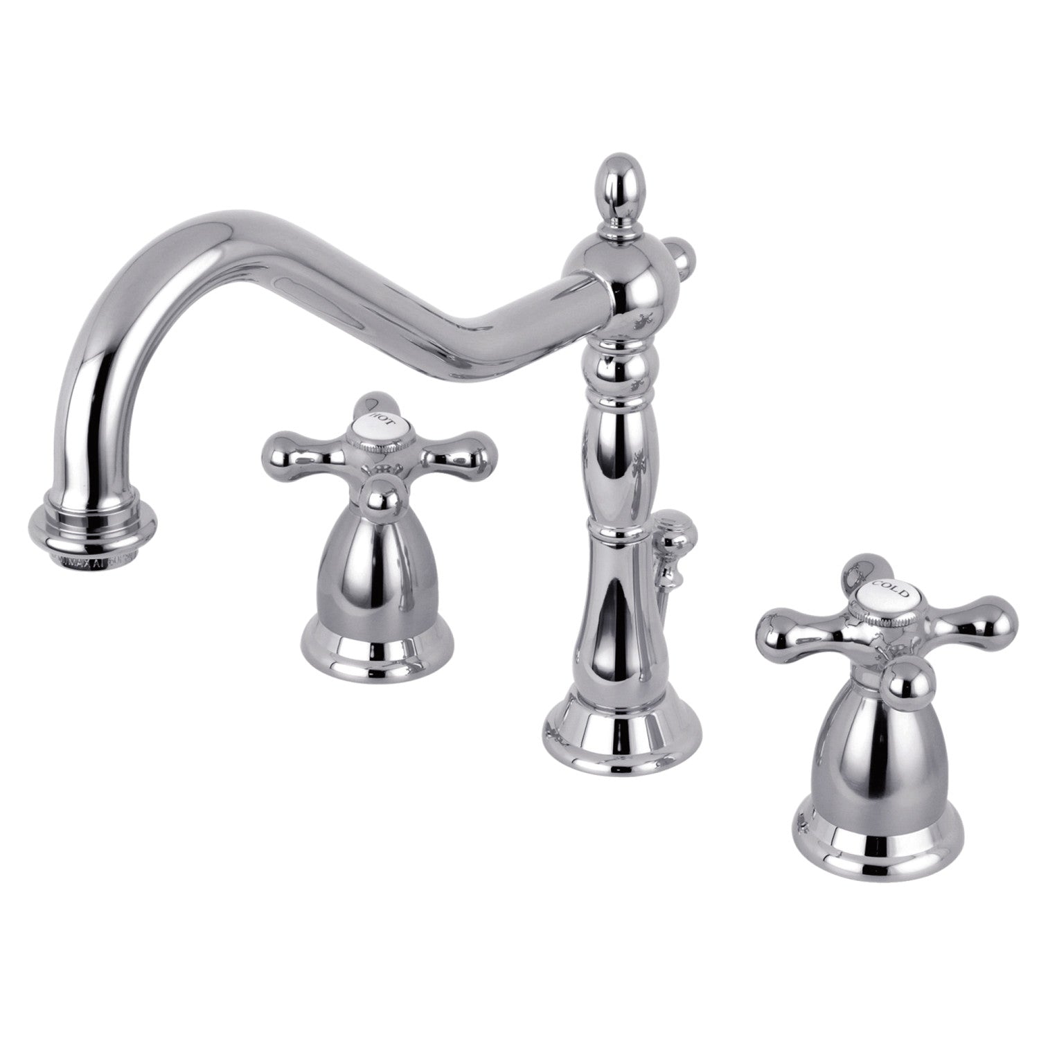 Kingston Heirloom KS1991AX - Robinet de salle de bains à grande échelle avec couvercle en laiton, chromé poli