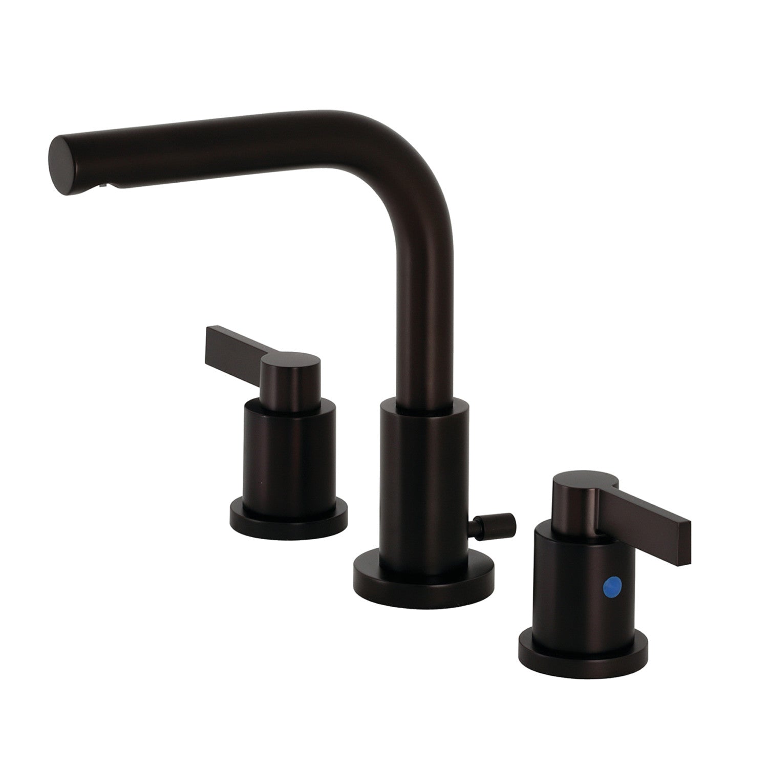 Kingston Sona FSC8955NDL - NuvoFusion Robinet de salle de bain à deux poignées 3 trous Robinet de salle de bain à large montage avec à tirette en laiton, bronze frotté à l'huile