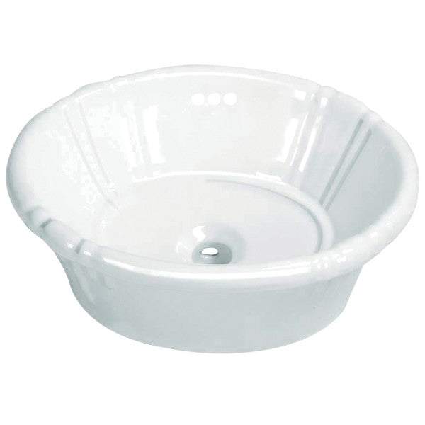 Kingston Heirloom EV18157 - Vintage 18-1/8 Inch Vitreous China Single Bowl Drop-In Bathroom Sink, White