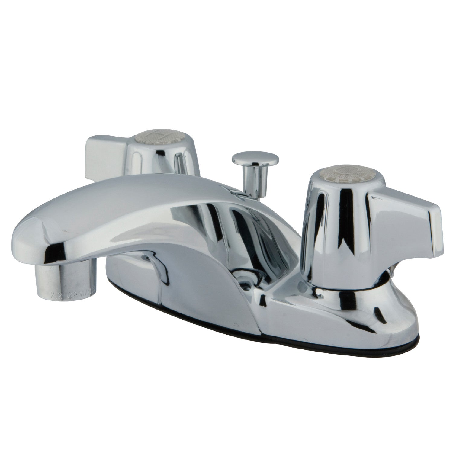 Kingston Magellan KB620B Double-Handle 3 trous montage sur plage 4-Inch Centerset Robinet de salle de bains avec drain à tirette, chrome poli