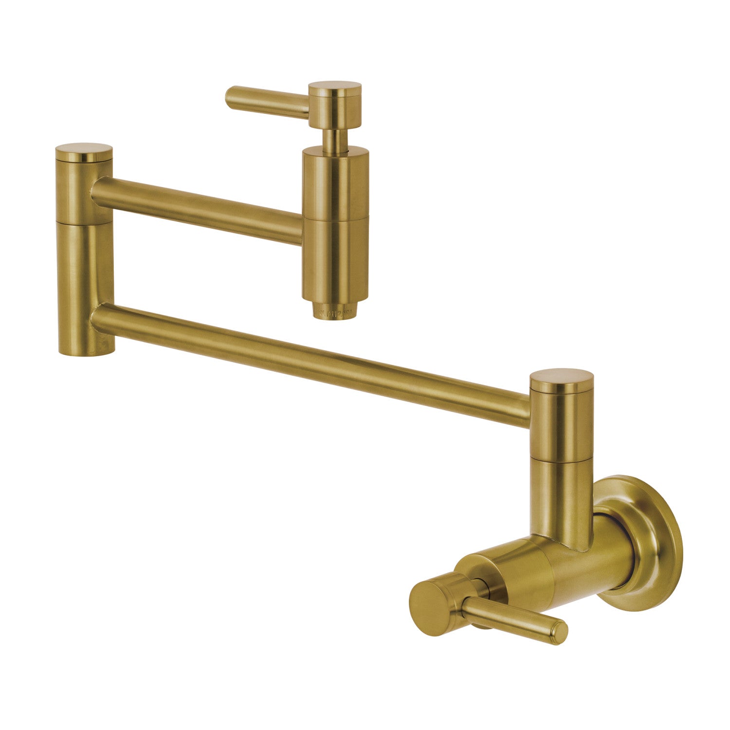 Kingston Sona KS8107DL - Concord Two-Handle 1-Hole Wall Mount Pot Filler Faucet, Brushed Brass