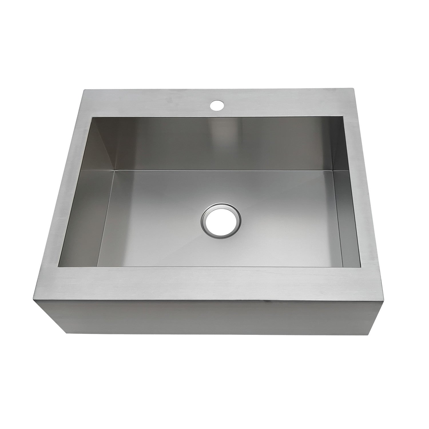 Kingston Sona GKTSF302491 - Edinburg 30-Inch Stainless Steel Apron-Front Single Bowl Farmhouse Kitchen Sink, Brushed Stainless Steel