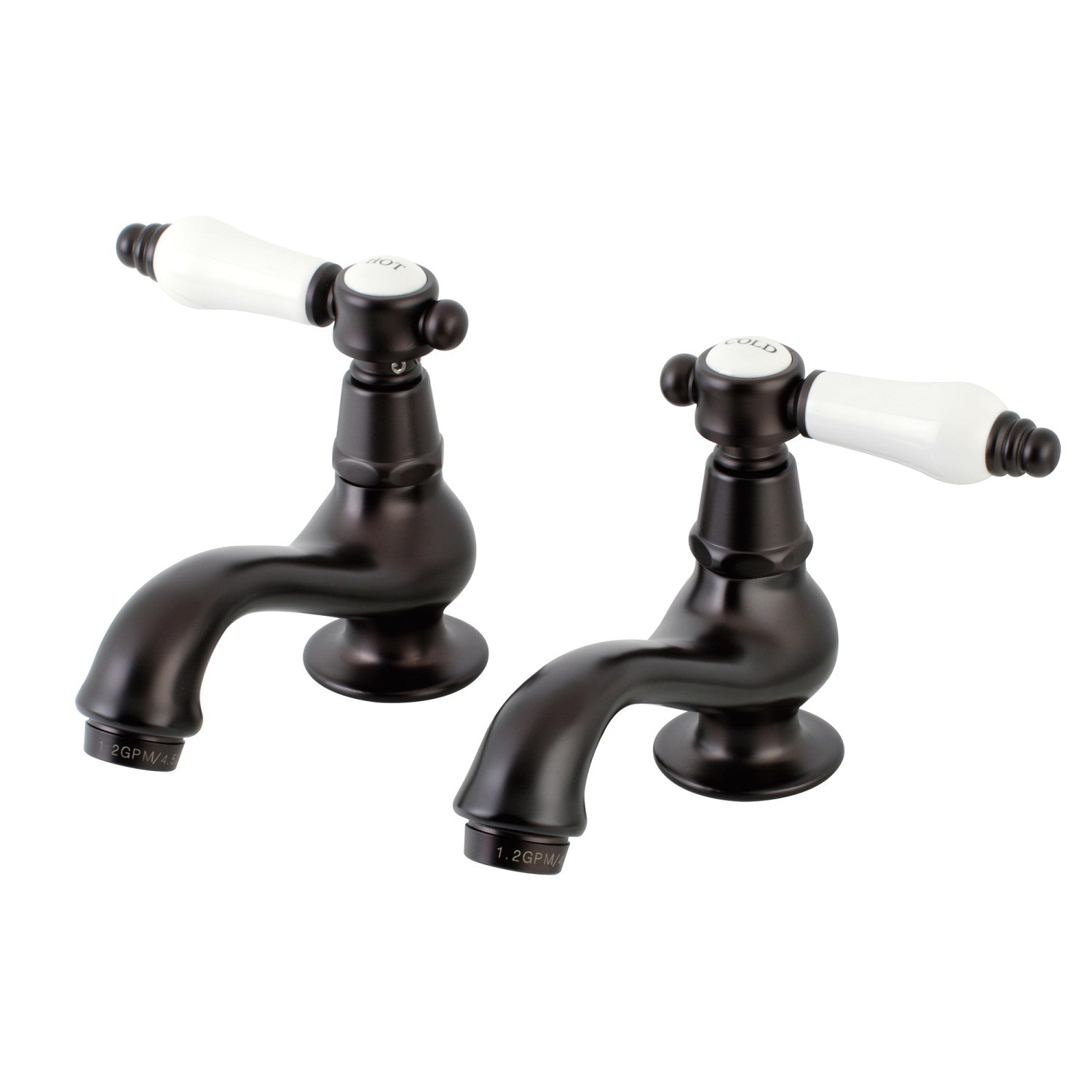 Kingston Heirloom KS1105BPL - Robinet de robinet de lavabo à deux poignées Bel-Air, bronze huilé