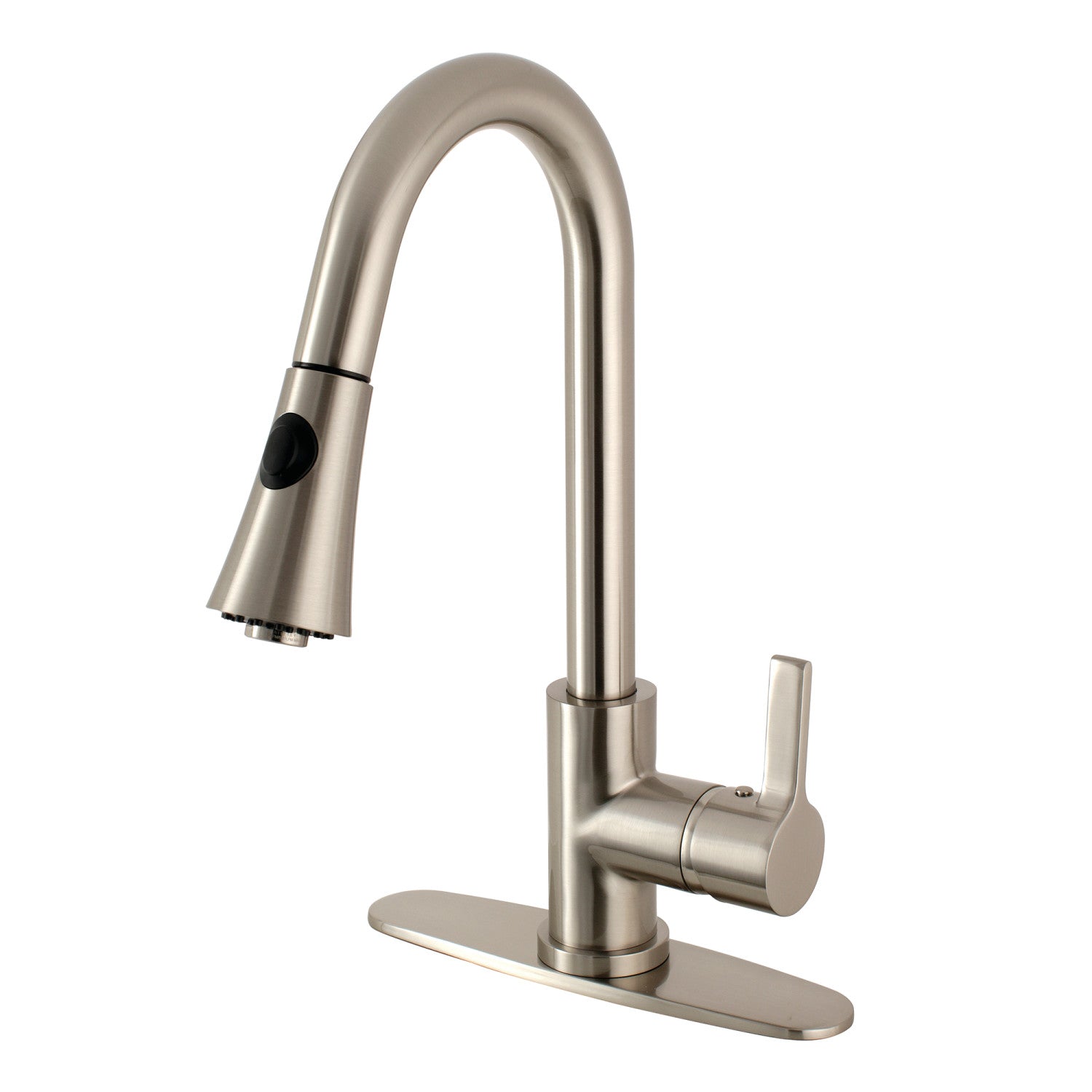 Kingston Tulare LS8728CTL - Robinet de cuisine continental à une poignée, nickel brossé