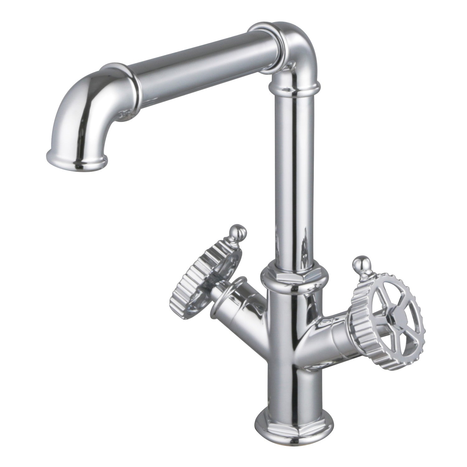 Kingston Sona LS6501CG - Robinet de cuisine double poignée Fuller 1 trou, chrome poli