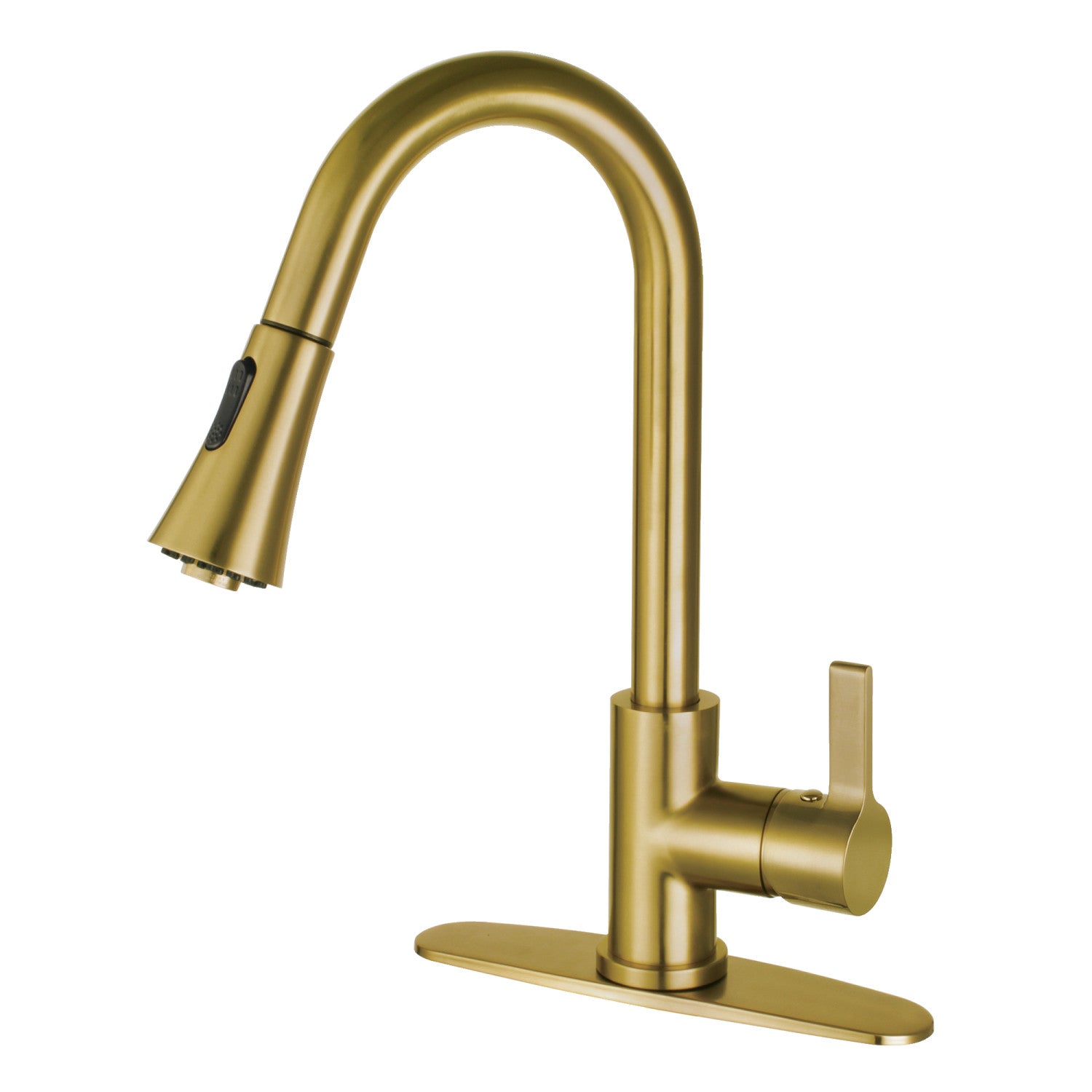 Kingston Tulare LS8723CTL - Robinet de cuisine continental à une poignée, laiton brossé