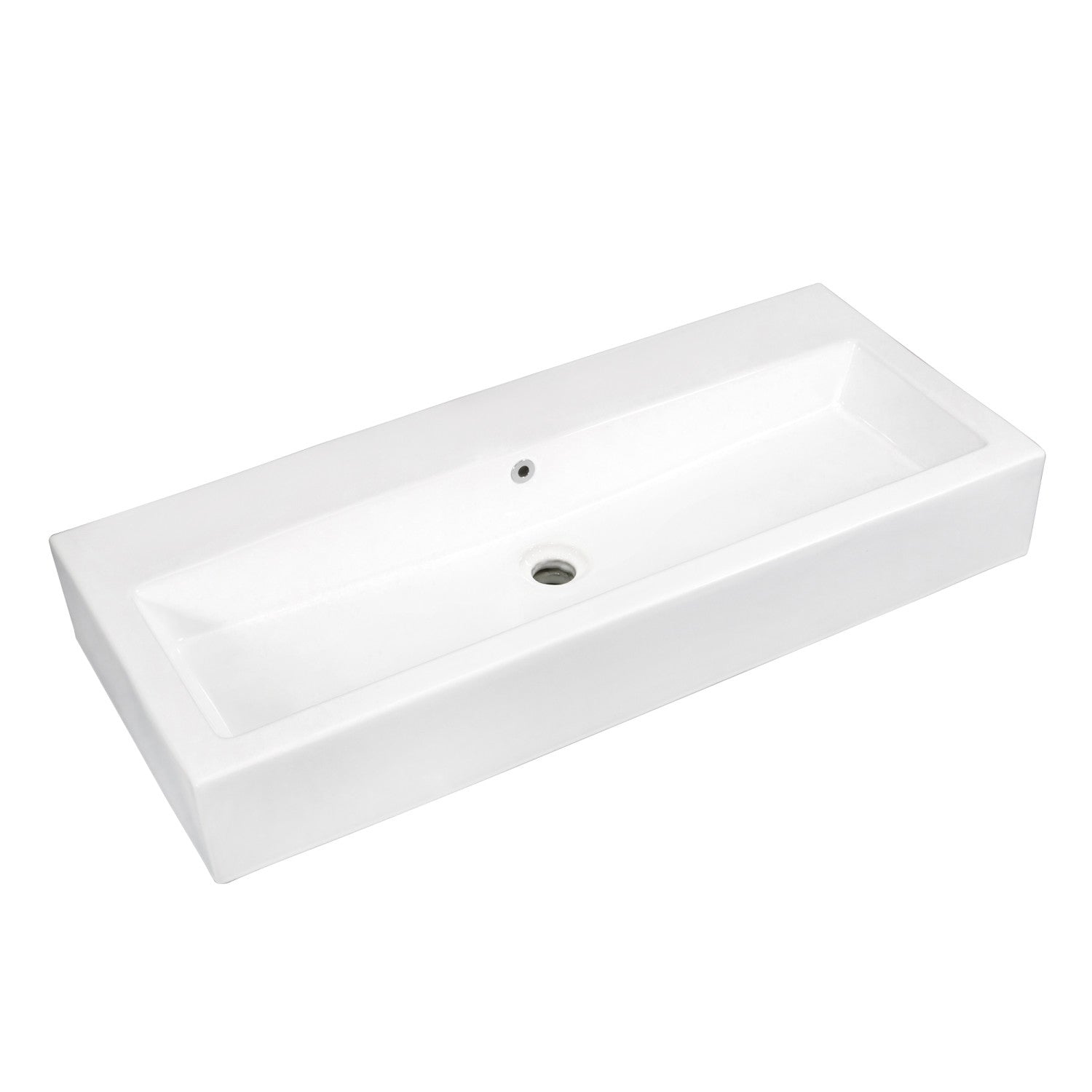 Kingston Sona EV3917H0 - Anne 39-Inch Ceramic Rectangular Vessel Sink, White