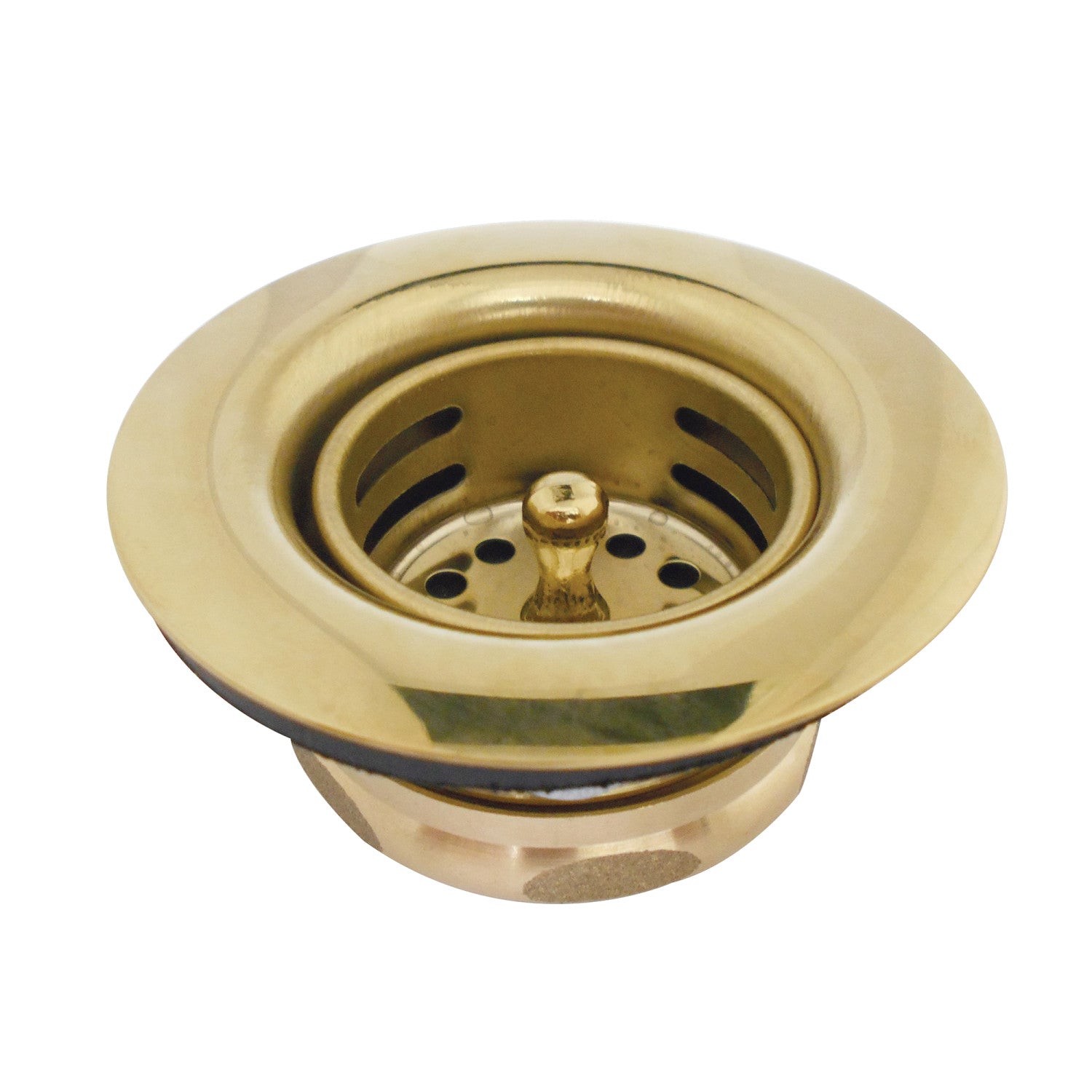 Kingston Tacoma K461BPB Stainless Steel Bar Sink Basket Strainer with Brass Nut, Polished Brass