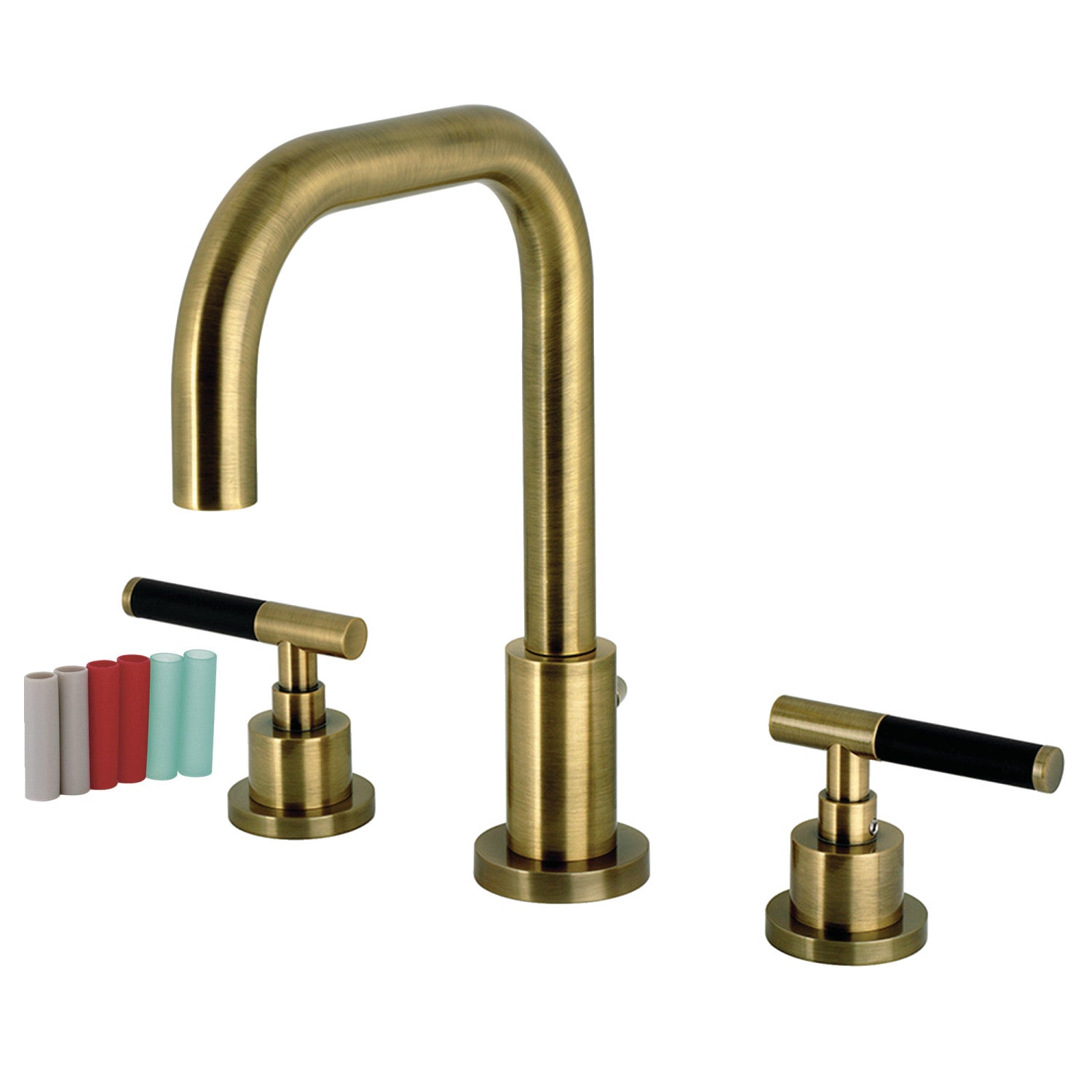 Kingston Sona FSC893CKLAB - Kaiser Robinet de salle de bain avec laiton à tirette, laiton antique