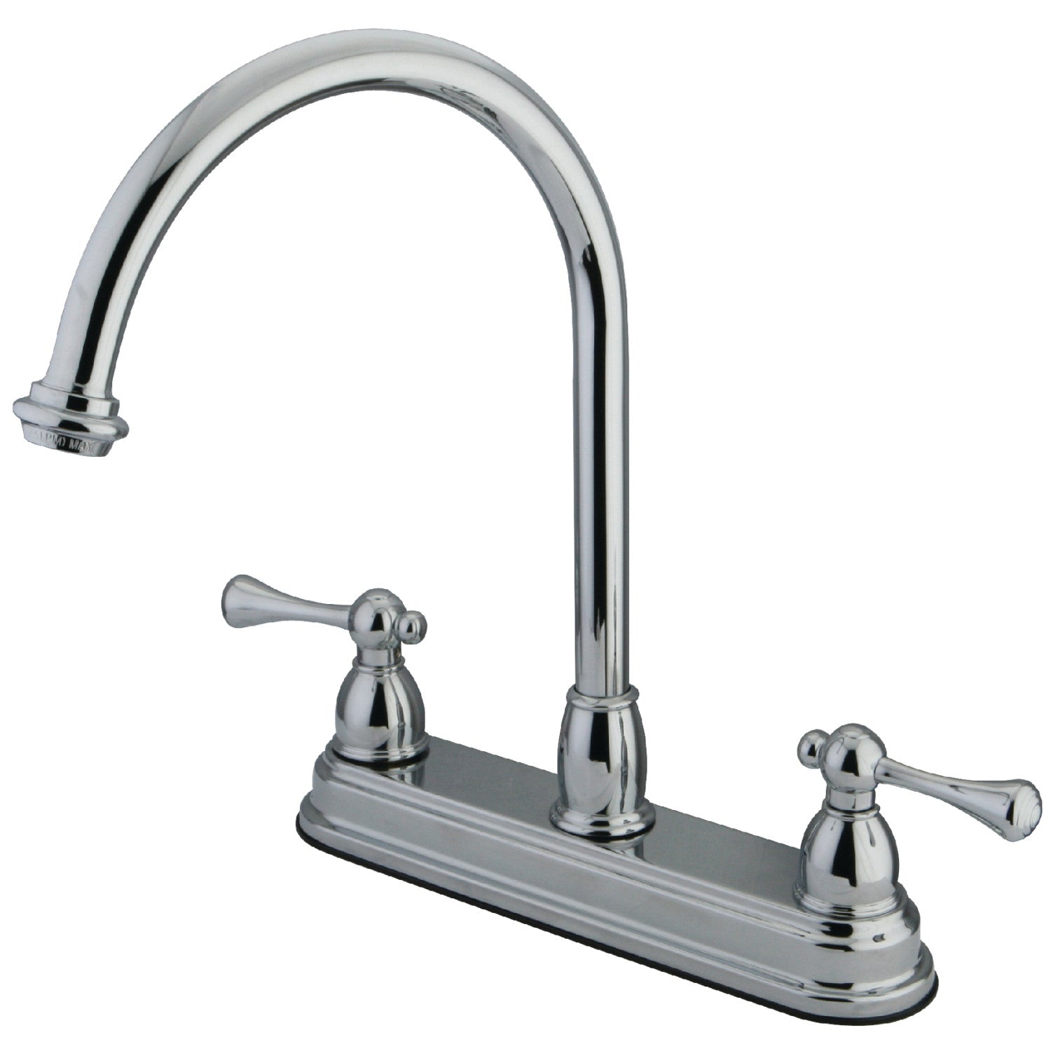 Kingston Tulare KB3741BL Robinet de cuisine central à deux poignées 3 trous 8, chrome poli