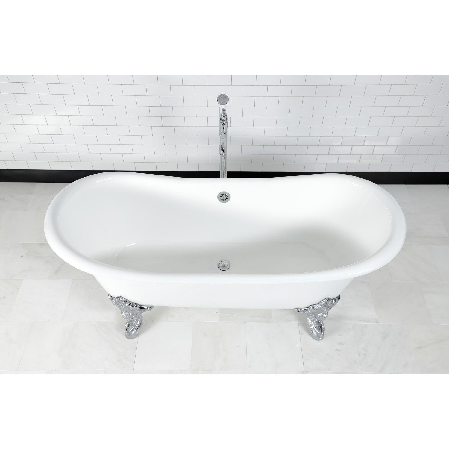 Kingston Heirloom CC2081 - Vintage Brass Lift and Turn Tub Waste and Overflow, Polished Chrome