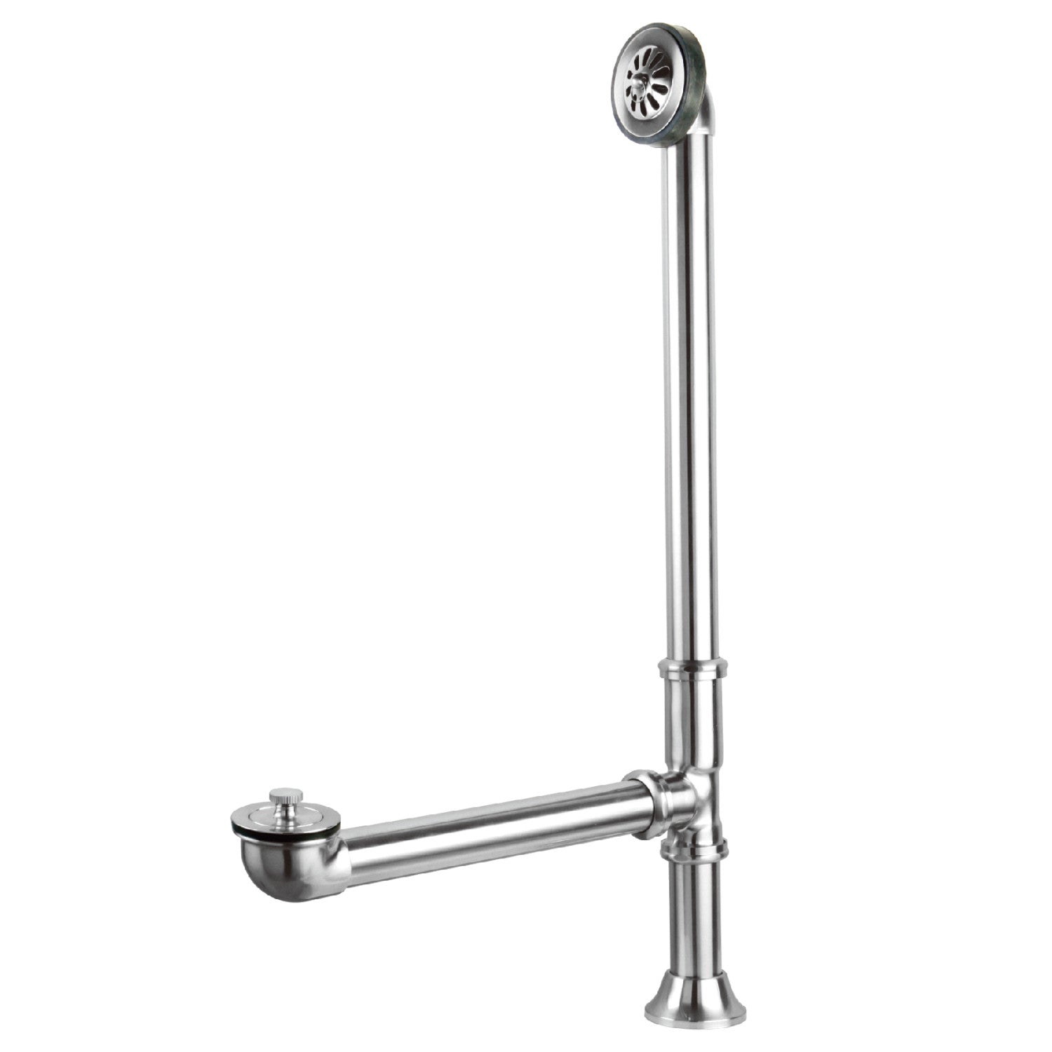 Kingston Heirloom CC2081 - Vintage Brass Lift and Turn Tub Waste and Overflow, Polished Chrome