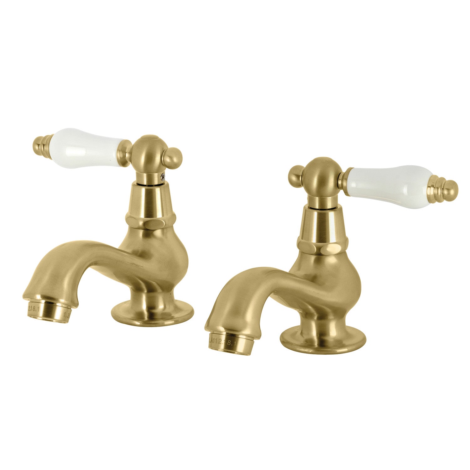 Kingston Heirloom KS1107PL - Robinet de robinet de lavabo Heritage à deux poignées, laiton brossé